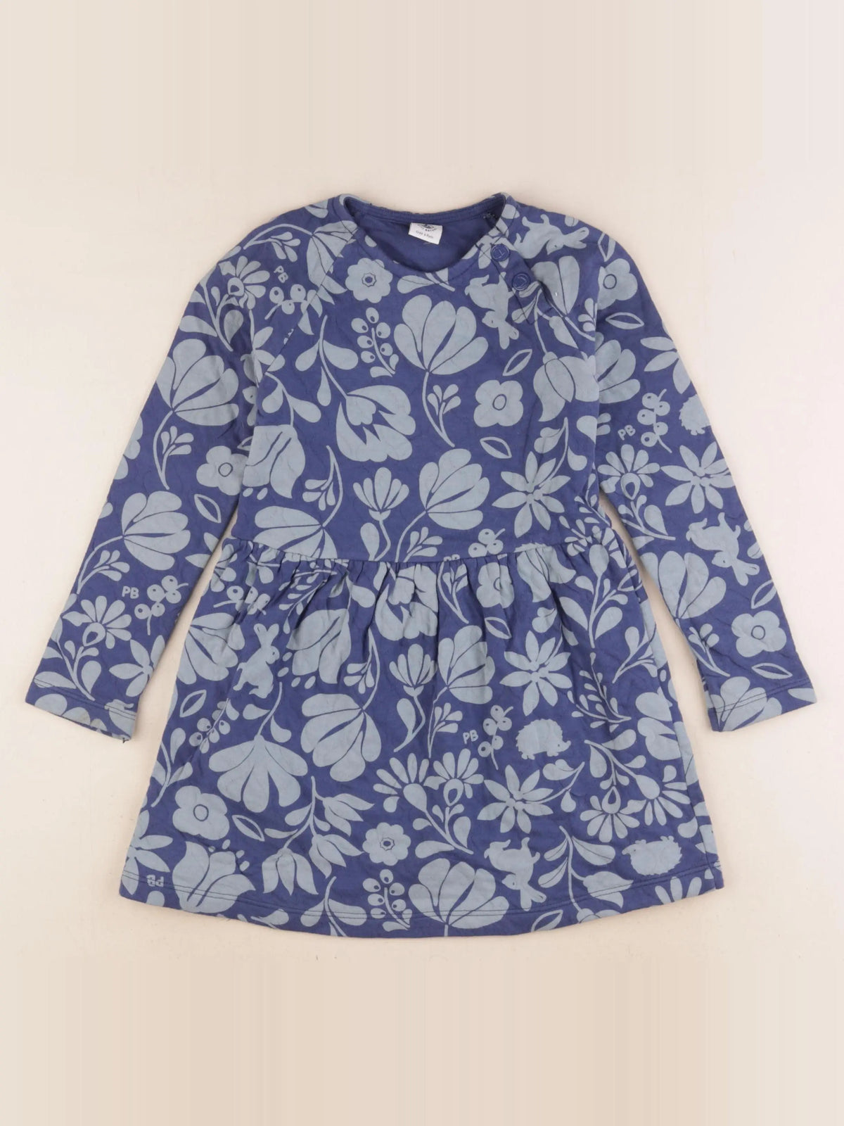 Petit Bateau - robe bleu - 6 ans