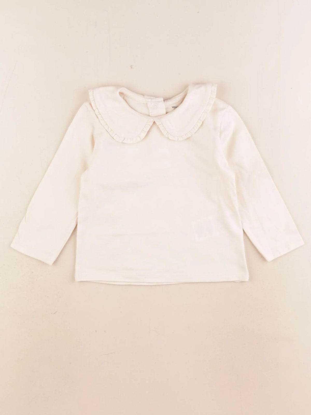 Vertbaudet - tee-shirt beige - 12 mois