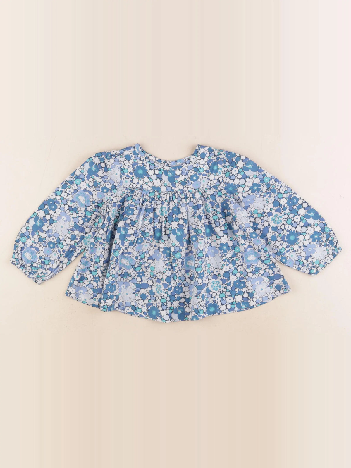 Jacadi - blouse liberty bleu - 24 mois