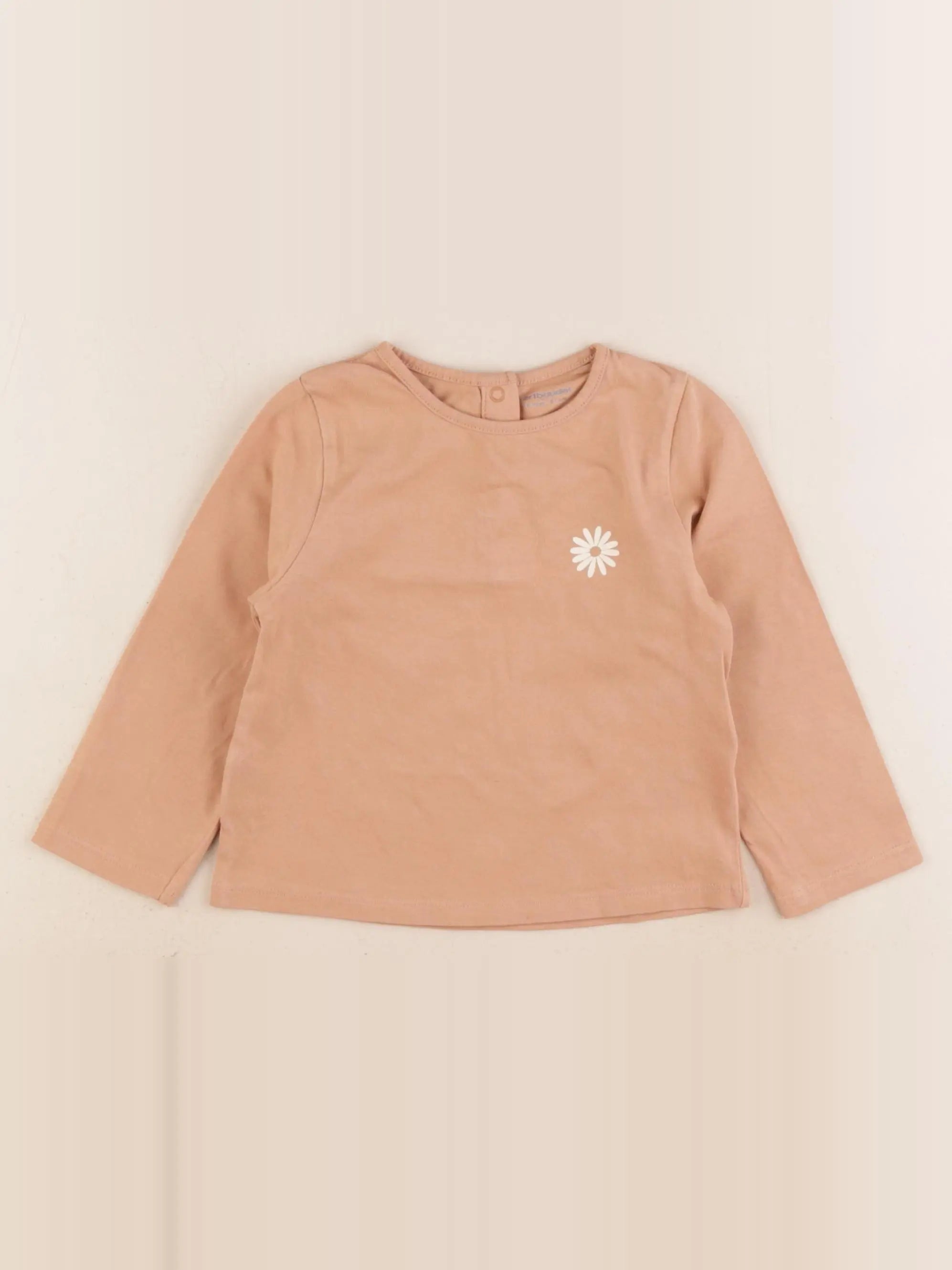 Vertbaudet - tee-shirt marron - 18 mois