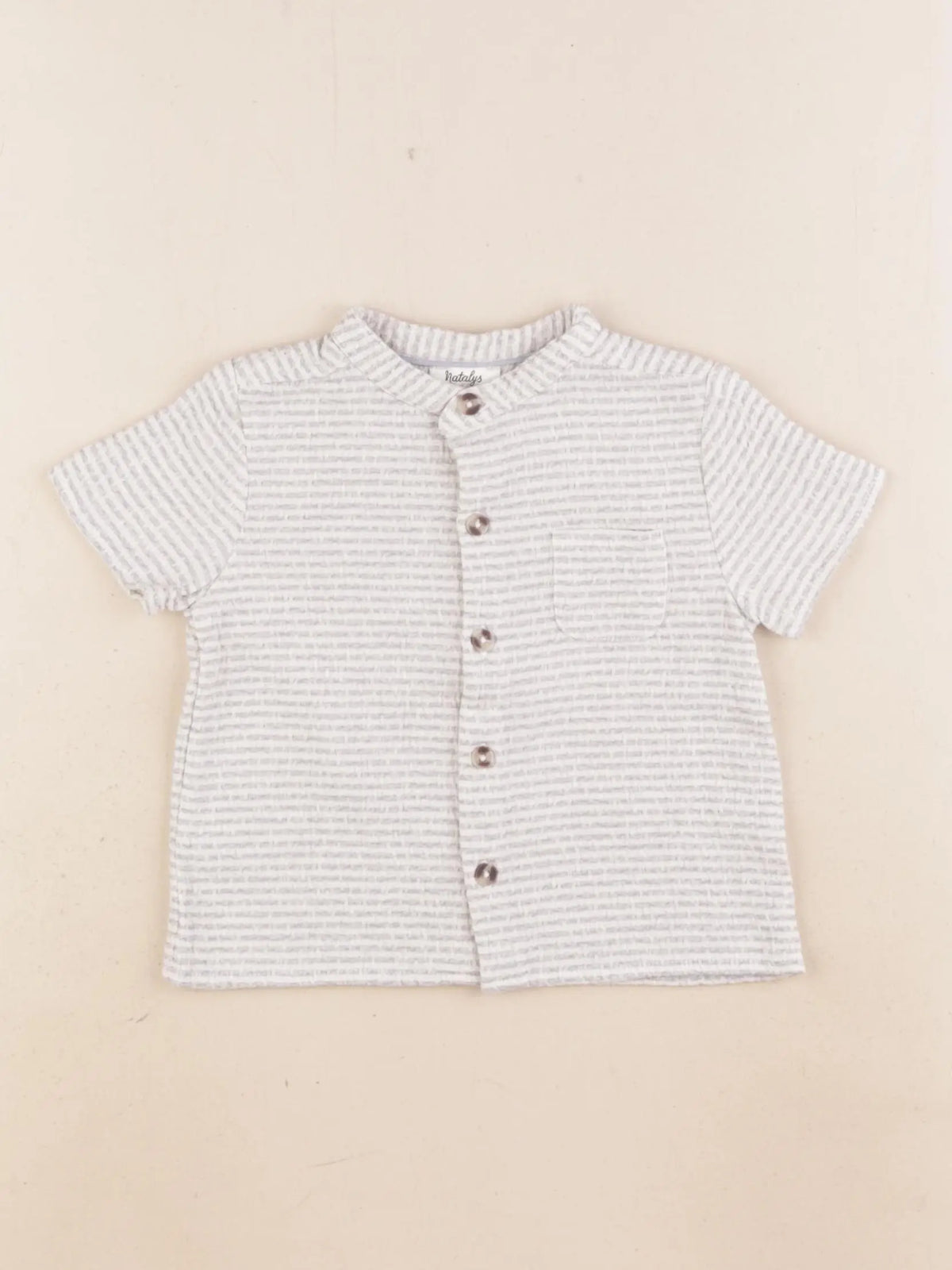 Natalys - chemise bleu - 6 mois
