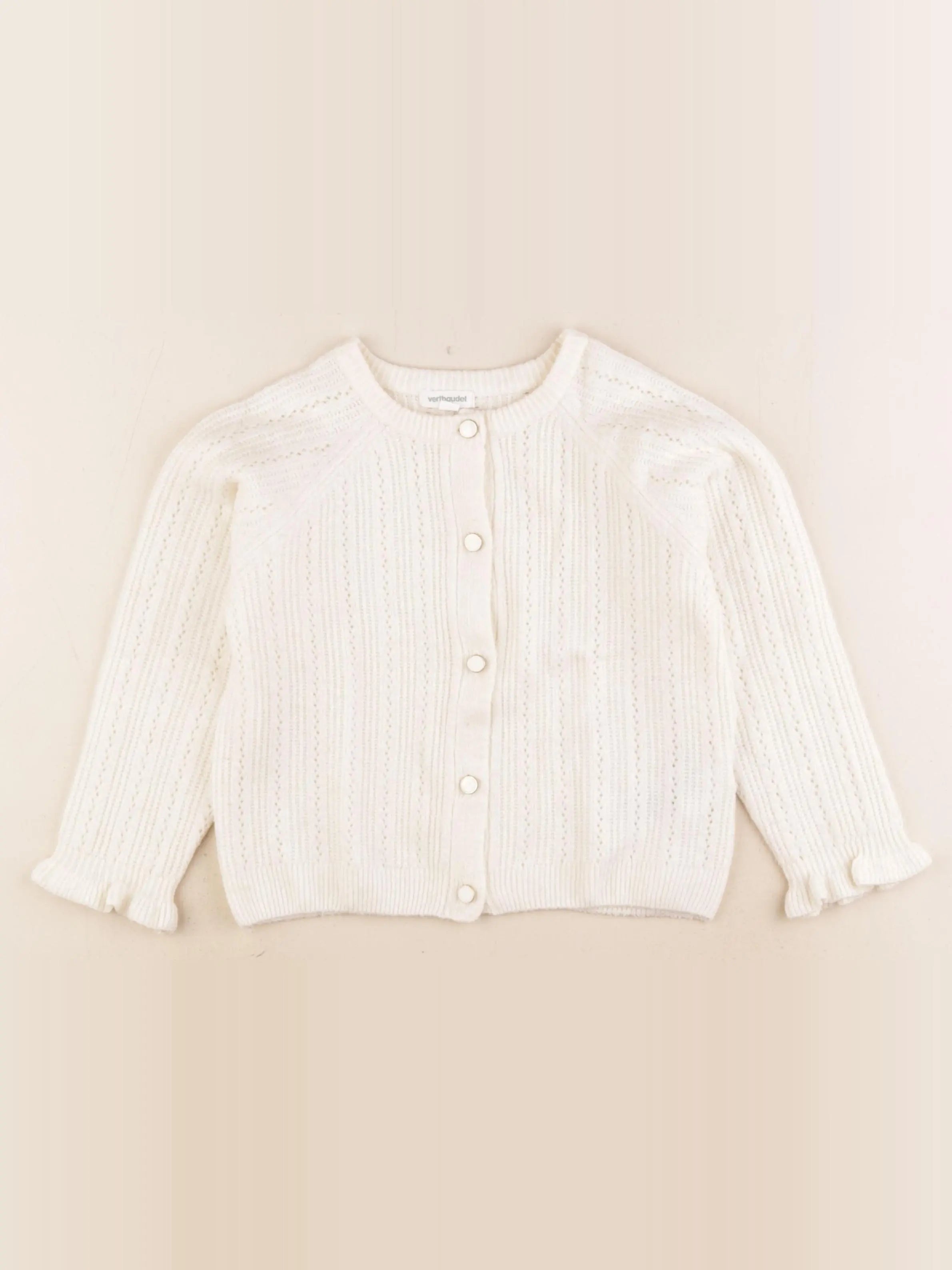 Vertbaudet - gilet beige - 4 ans