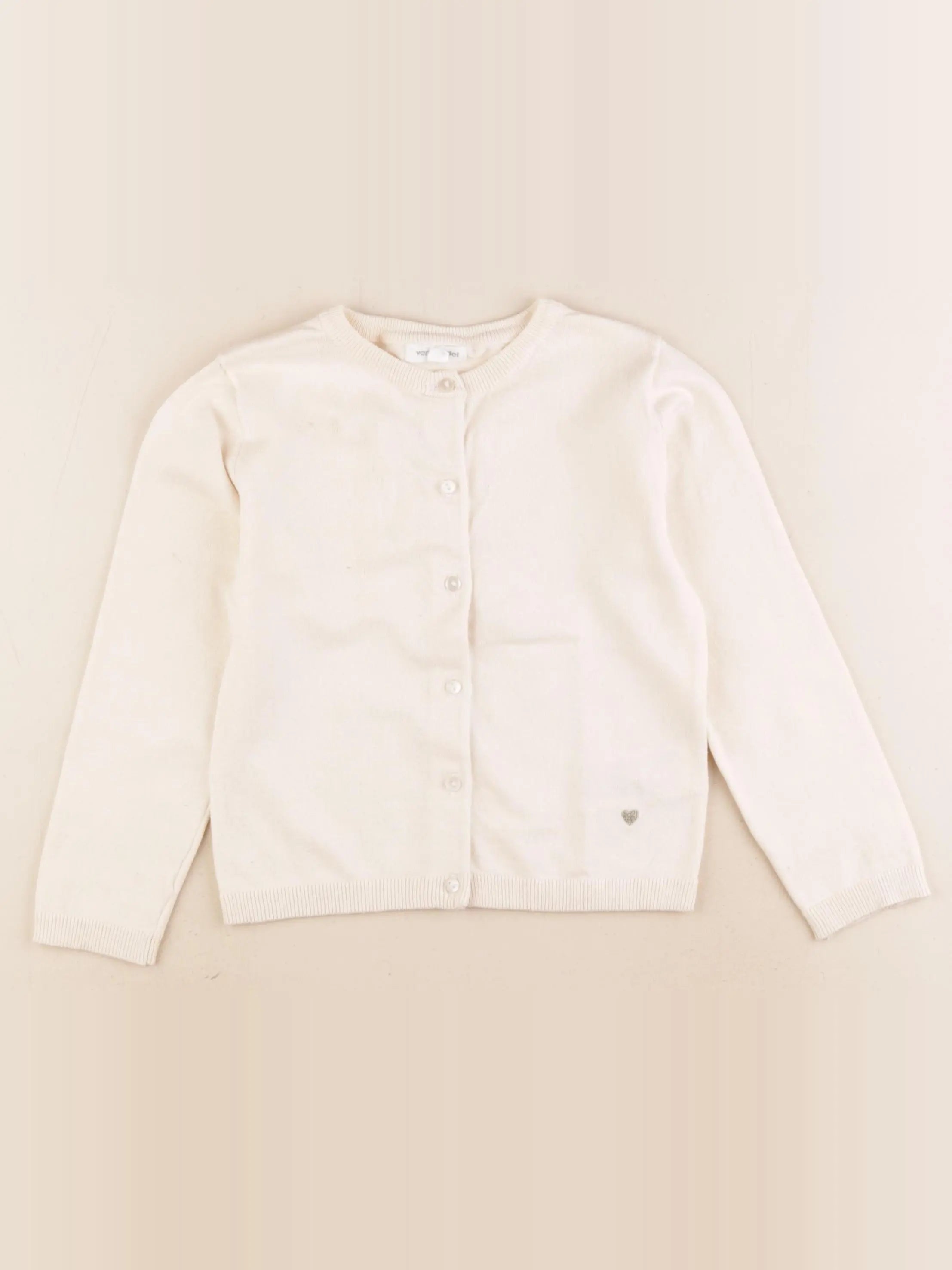 Vertbaudet - gilet blanc - 5 ans
