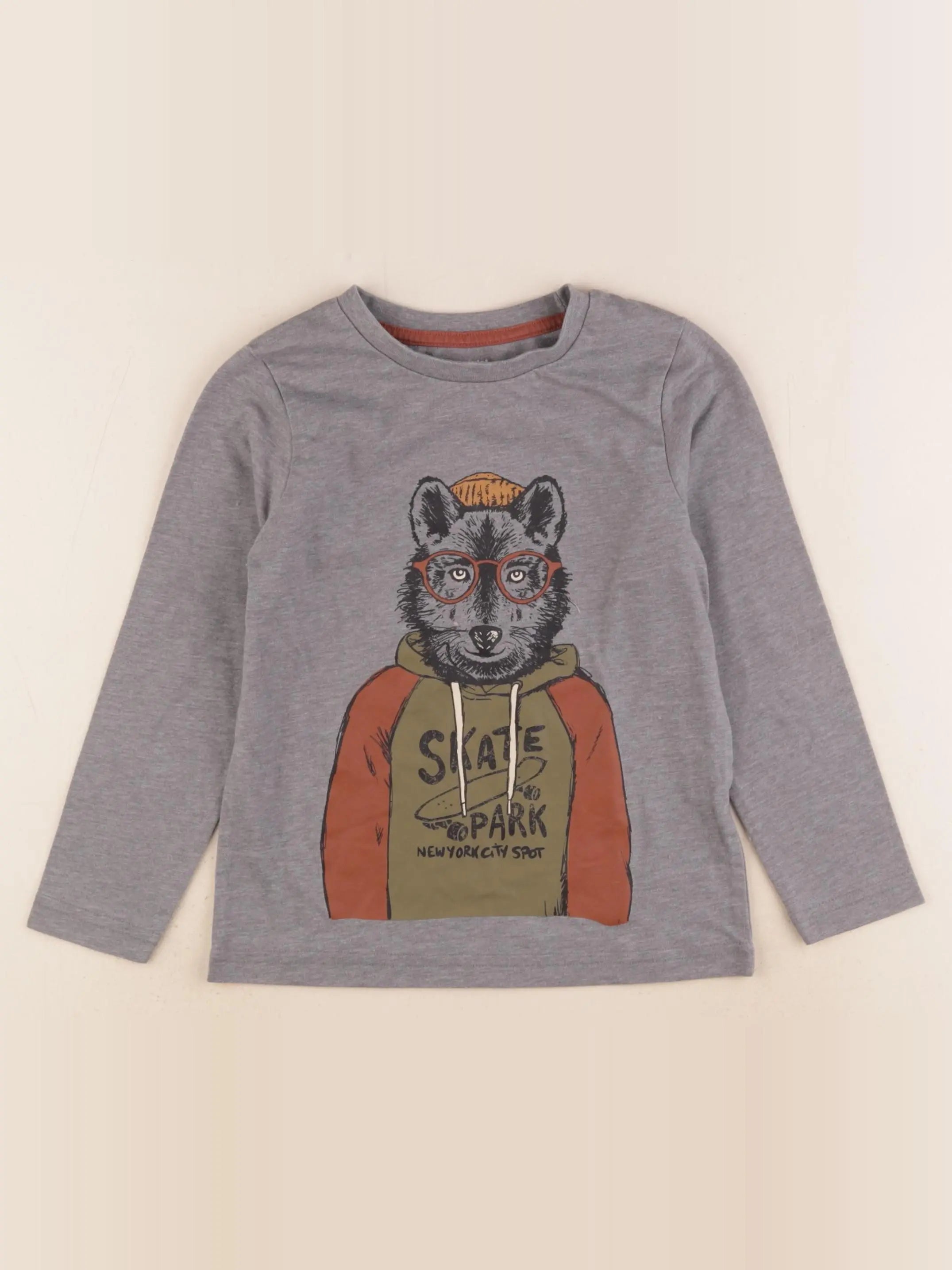 Vertbaudet - tee-shirt gris - 5 ans
