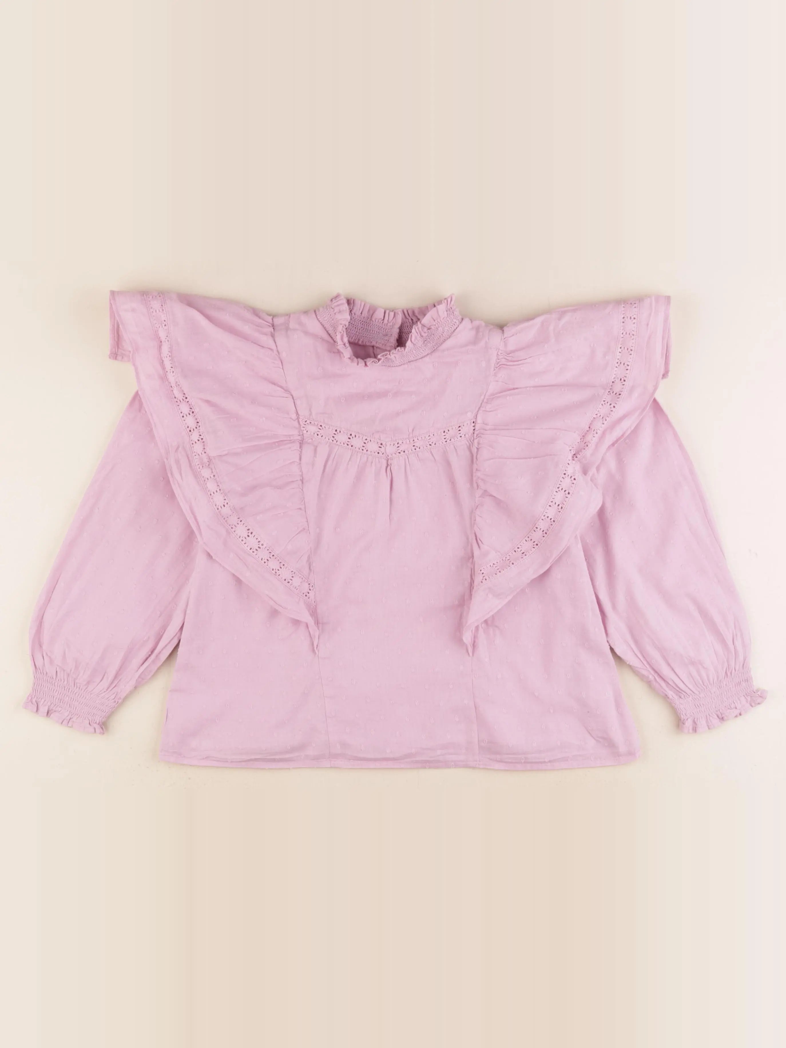 Vertbaudet - blouse rose - 7 ans