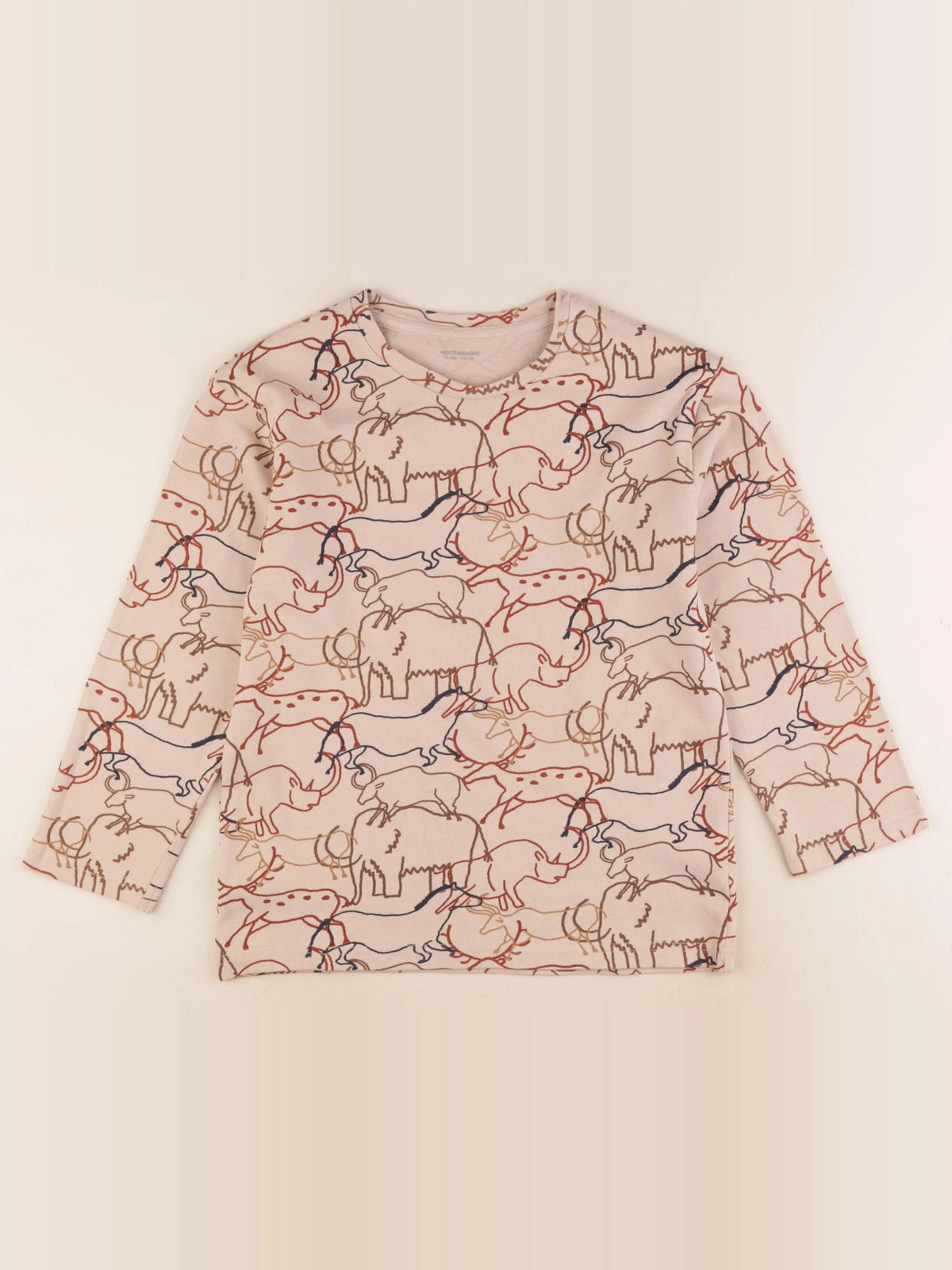 Vertbaudet - tee-shirt beige - 10 ans