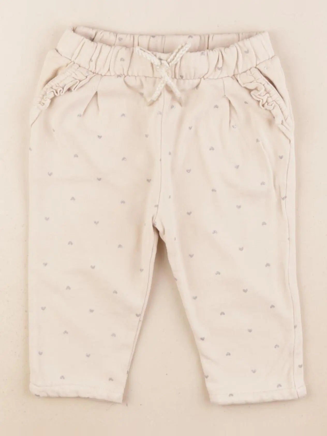 Vertbaudet - pantalon beige - 12 mois