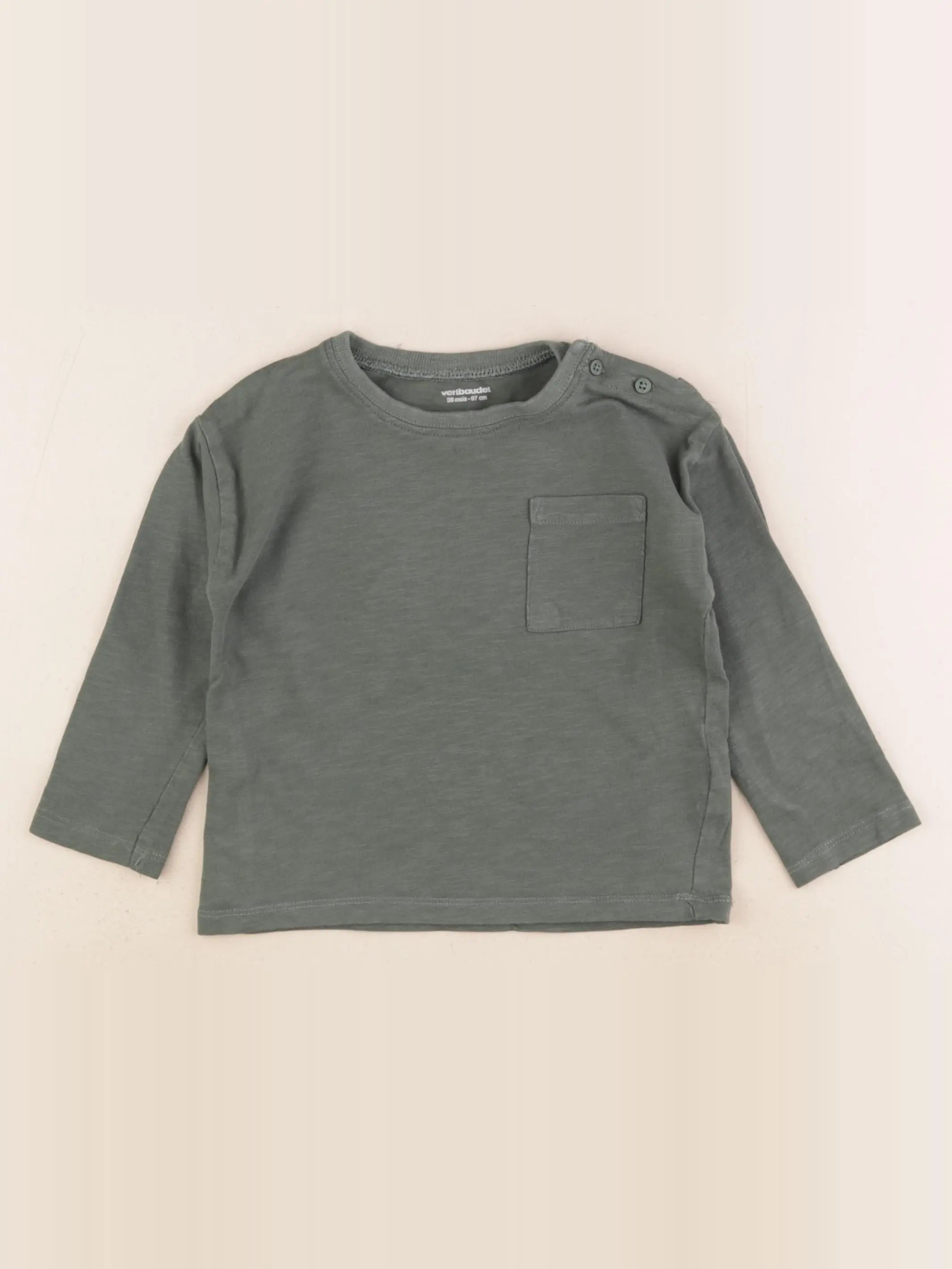 Vertbaudet - tee-shirt vert - 36 mois