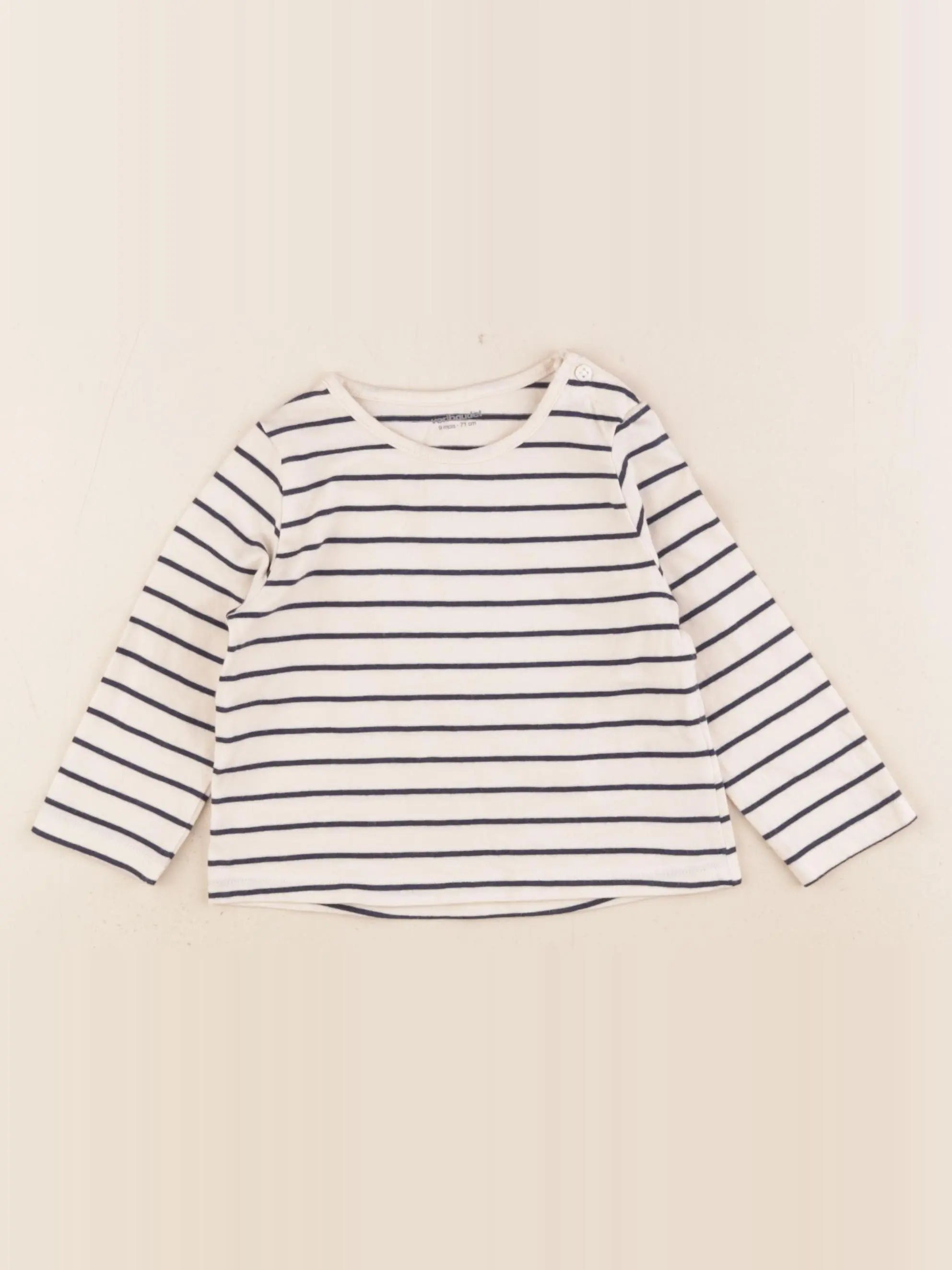 Vertbaudet - tee-shirt bleu - 9 mois