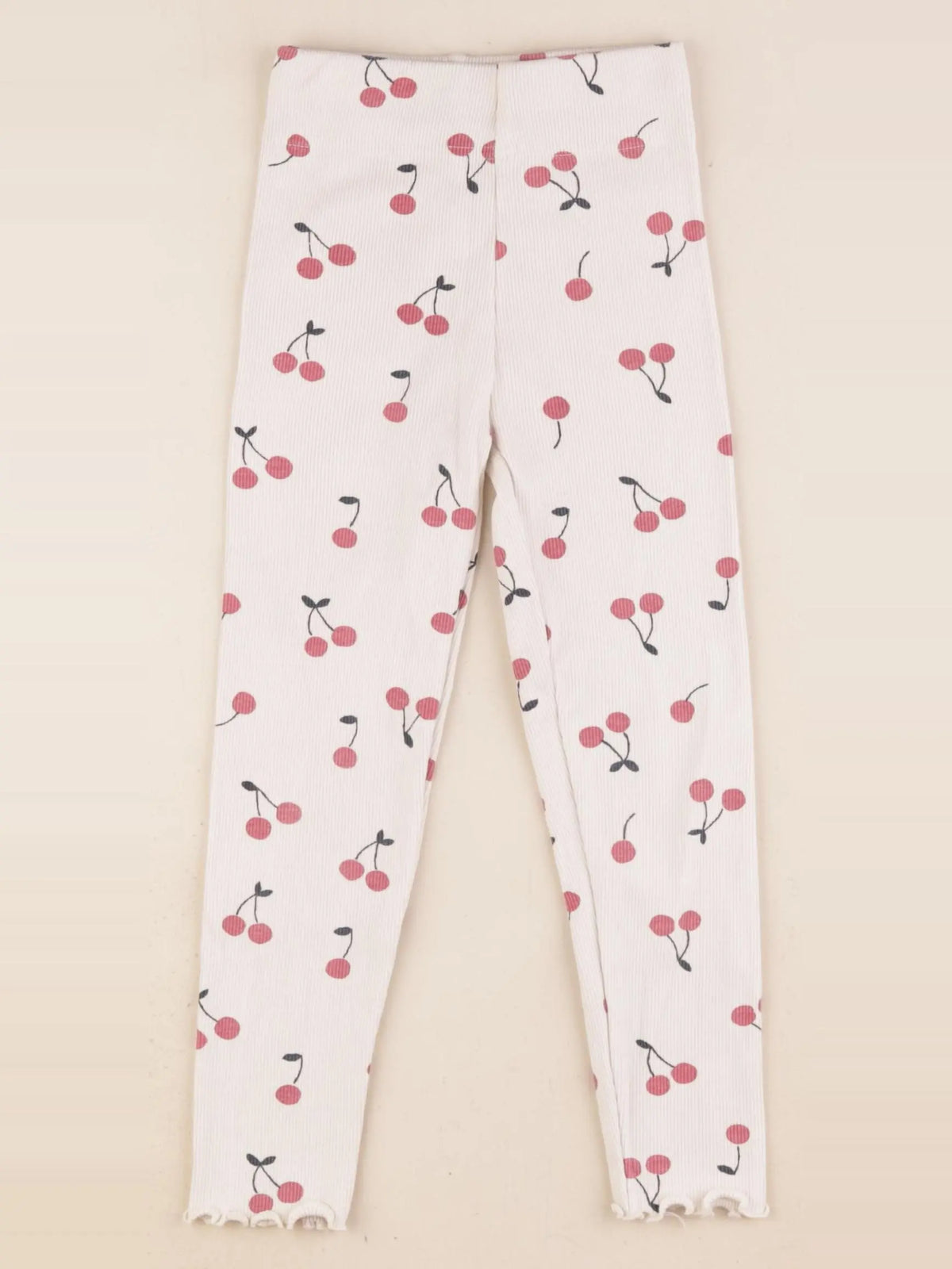 Vertbaudet - legging beige, rouge - 4 ans