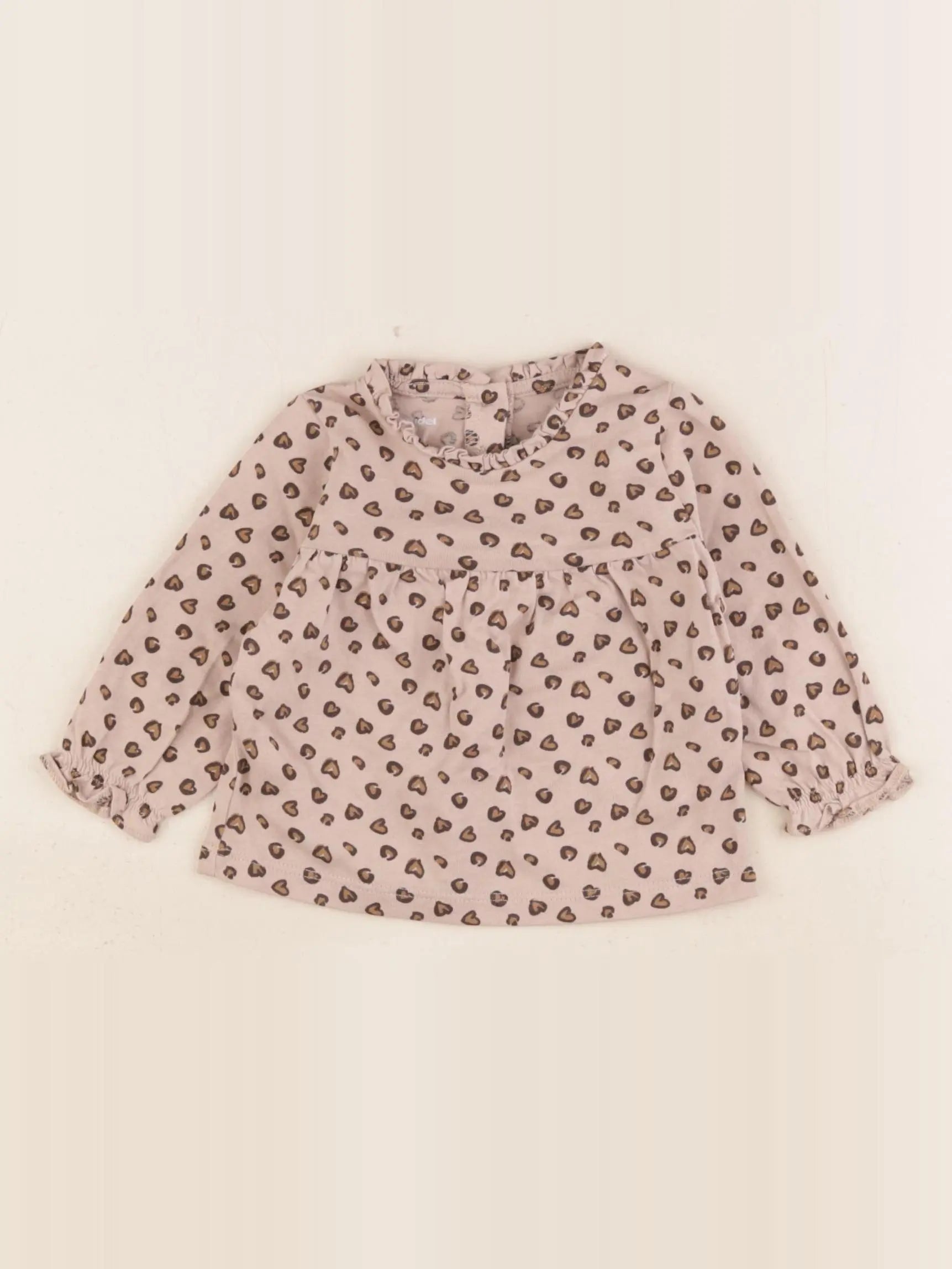 Vertbaudet - tee-shirt marron - 3 mois
