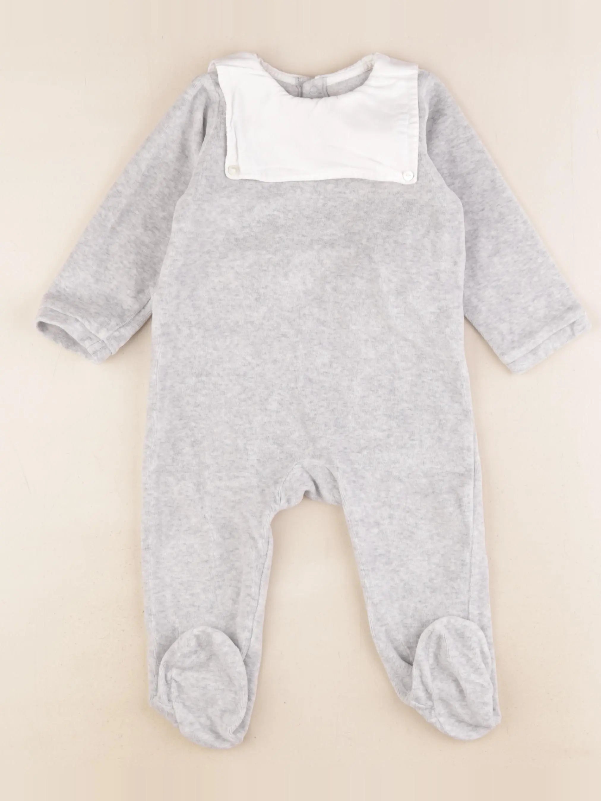 Jacadi - pyjama velours gris - 18 mois