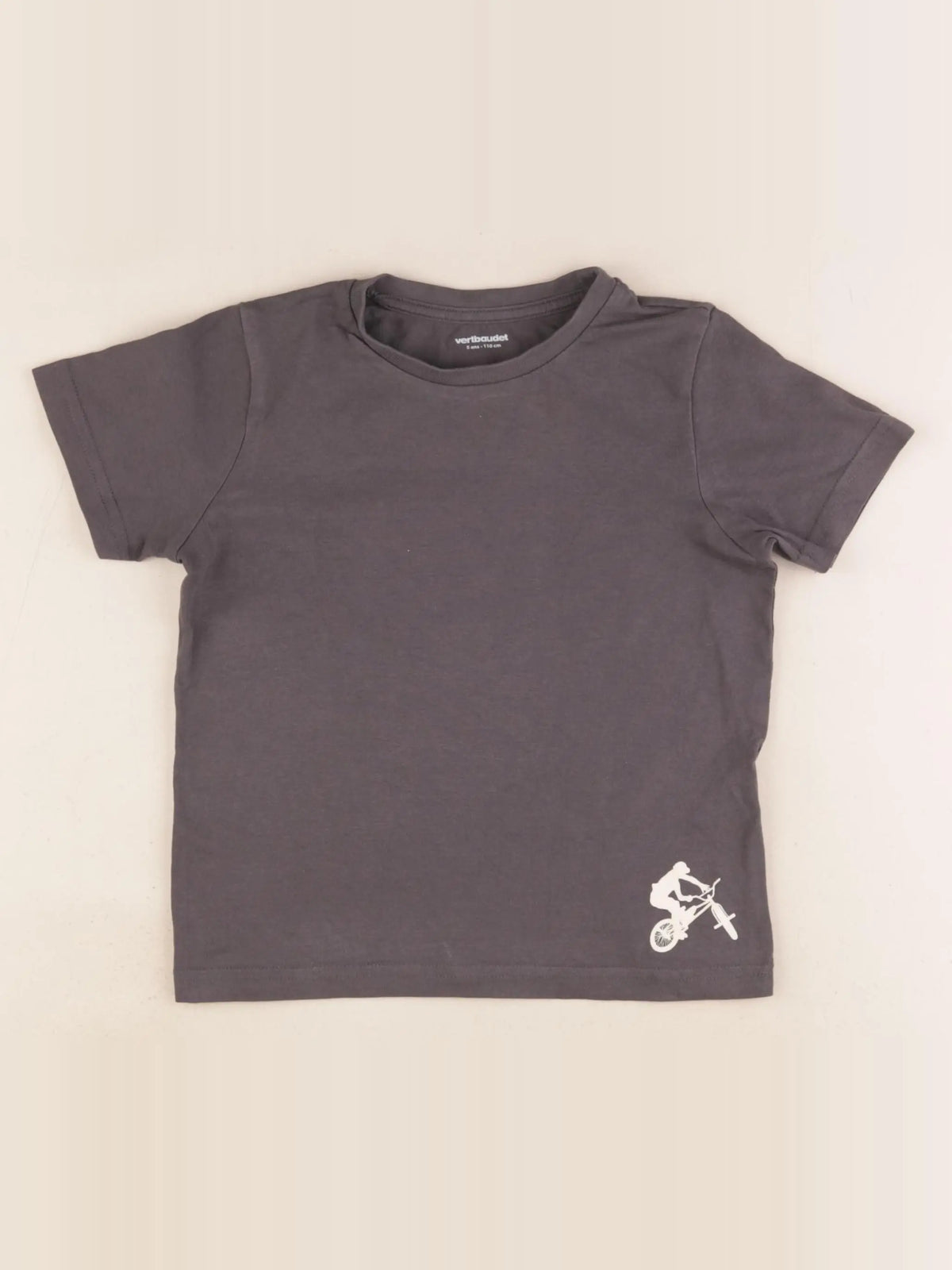 Vertbaudet - tee-shirt gris - 5 ans