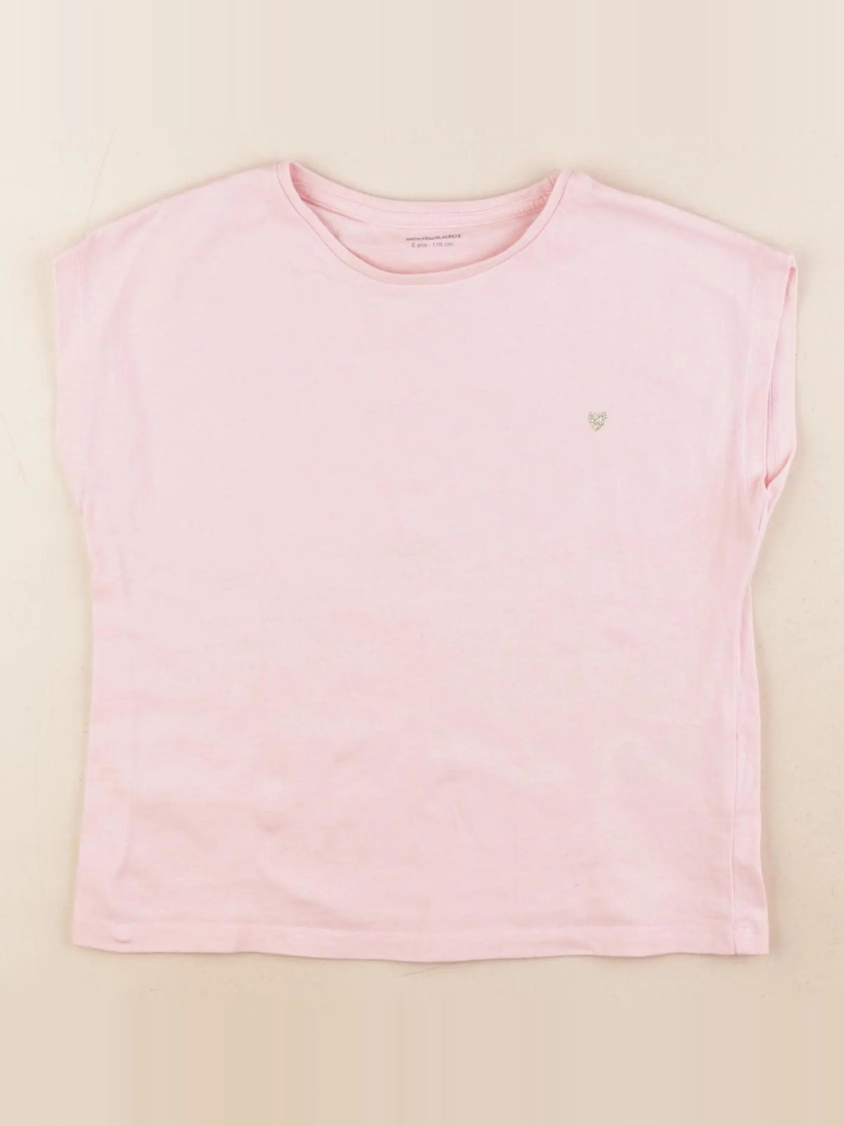Vertbaudet - tee-shirt rose - 6 ans