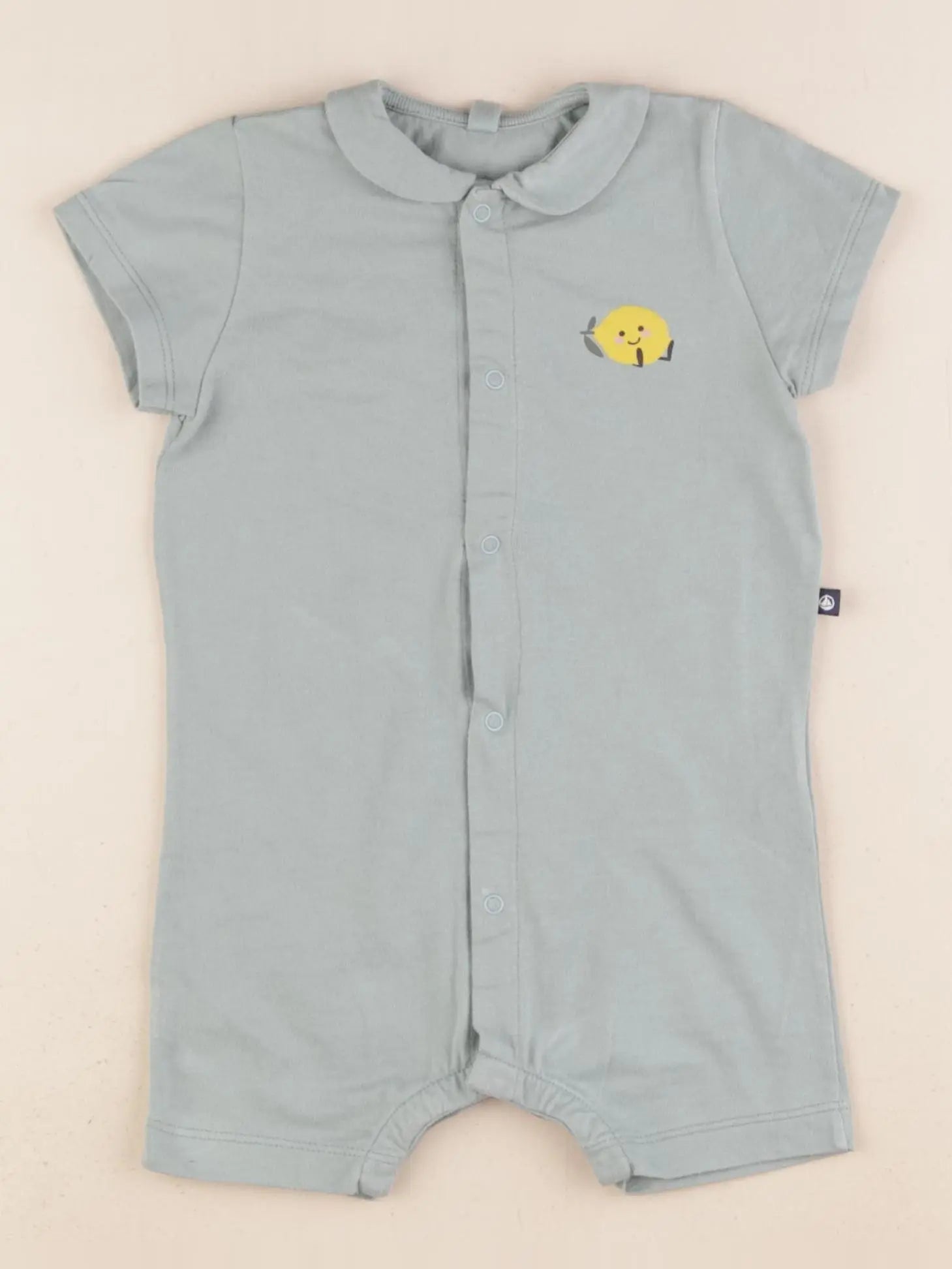 Petit Bateau - pyjama coton vert - 6 mois