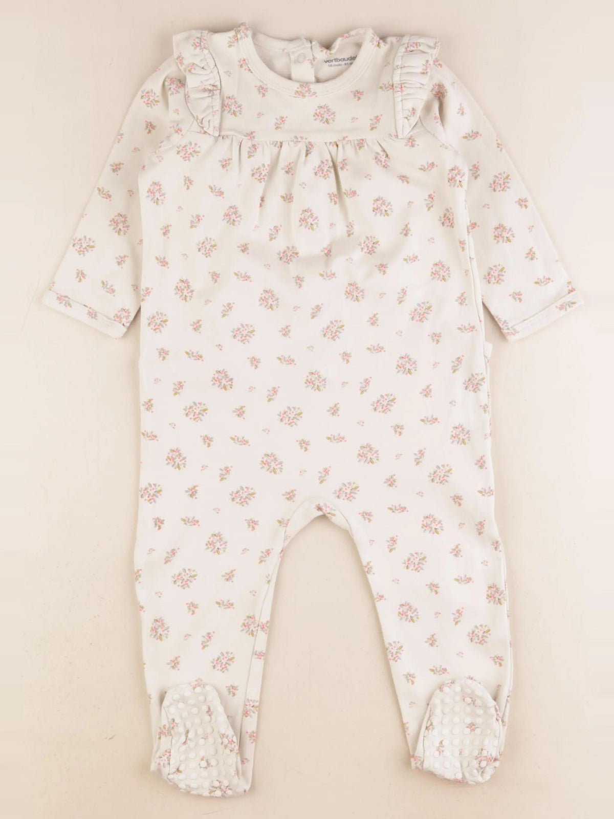 Vertbaudet - pyjama coton beige - 18 mois