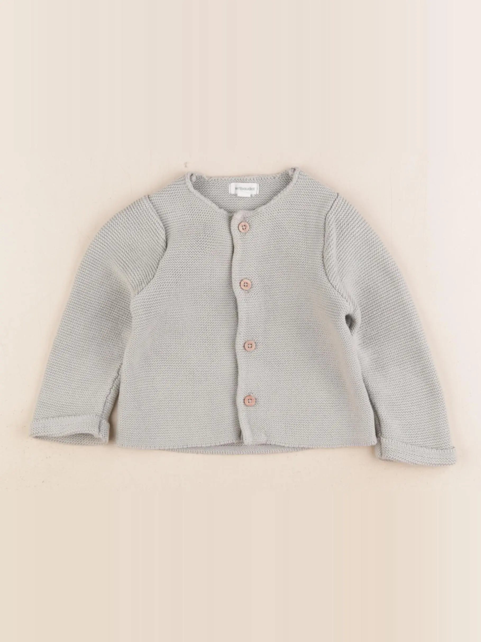 Vertbaudet - gilet vert - 9 mois