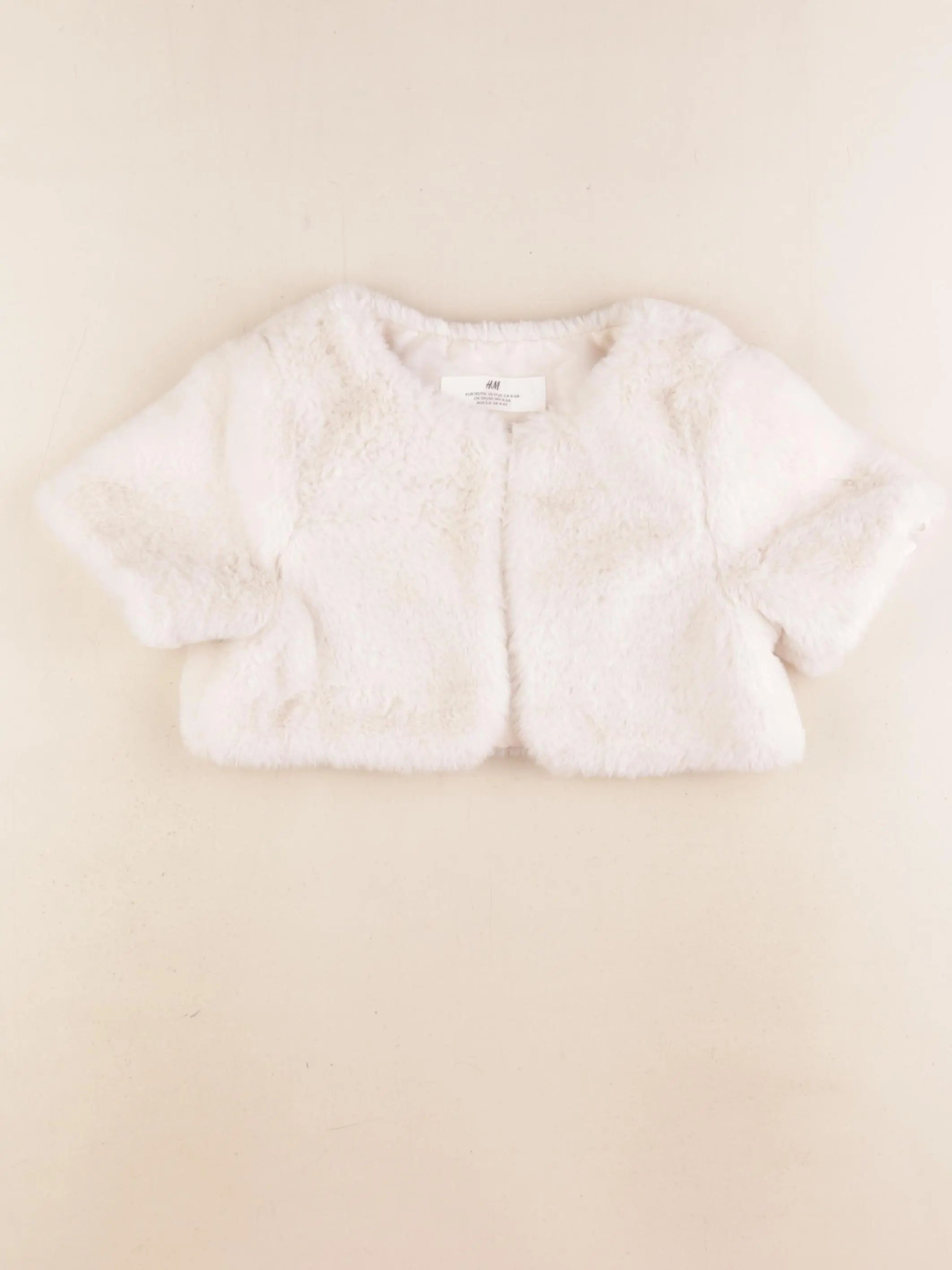 H&M - gilet blanc - 4/6 ans