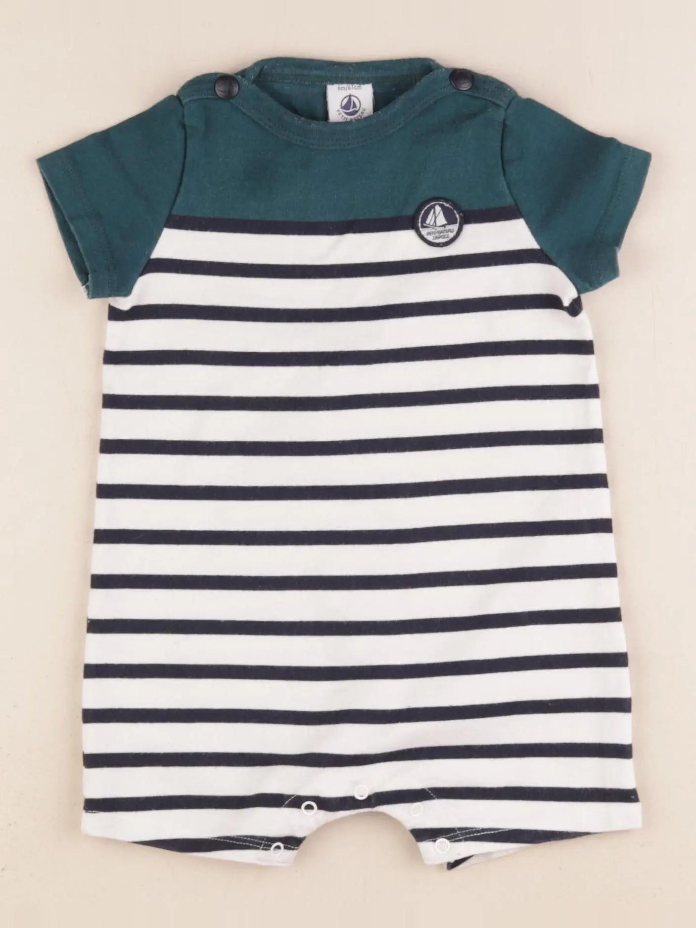 Petit Bateau - combinaison multicolore - 6 mois