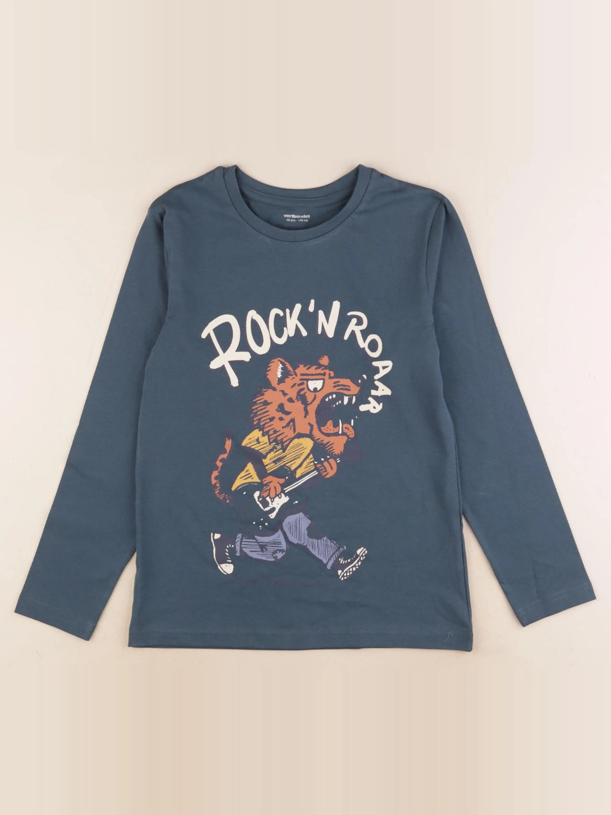 Vertbaudet - tee-shirt bleu - 10 ans