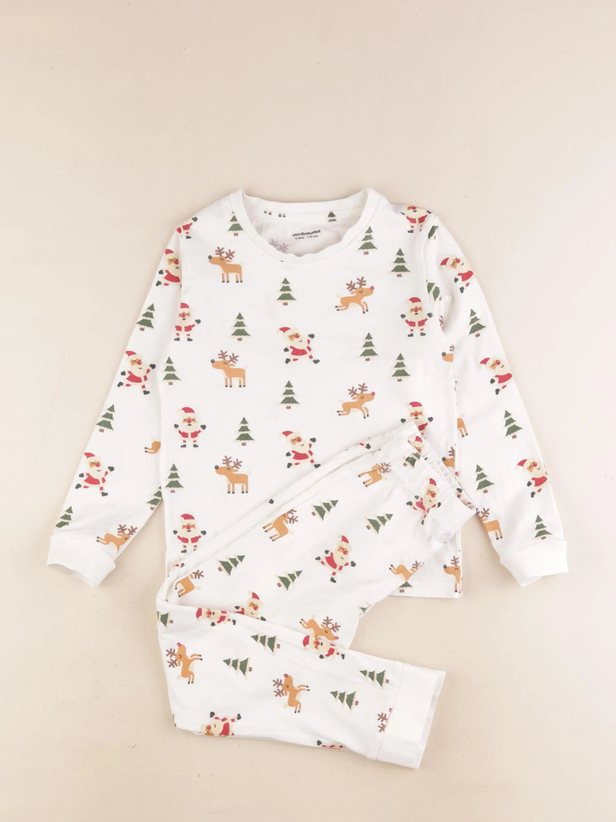 Vertbaudet - pyjama coton blanc - 5 ans