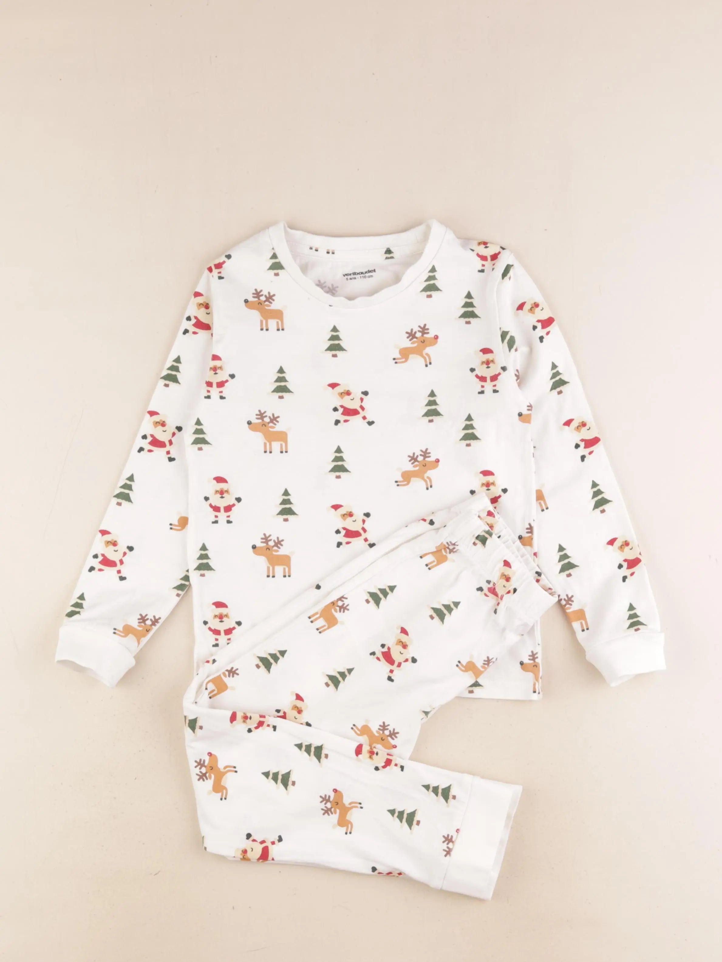 Vertbaudet - pyjama coton blanc - 5 ans