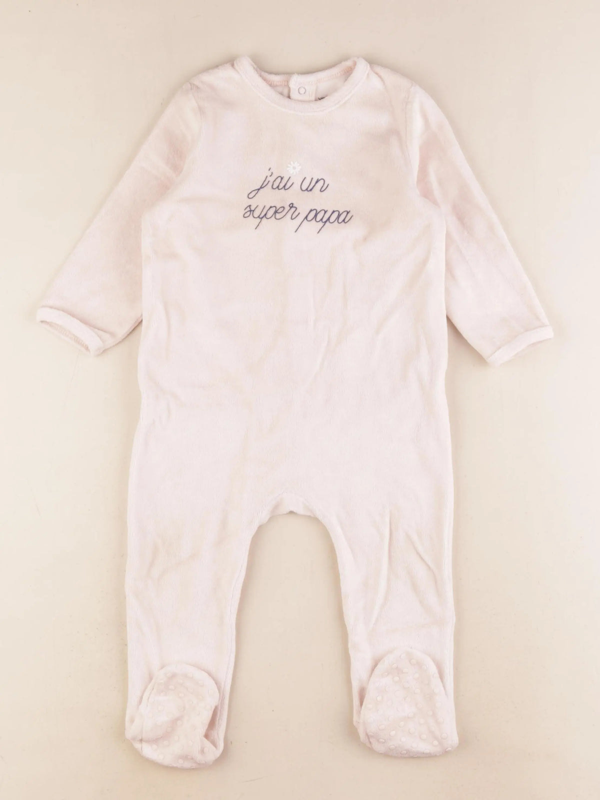 Vertbaudet - pyjama velours rose - 18 mois