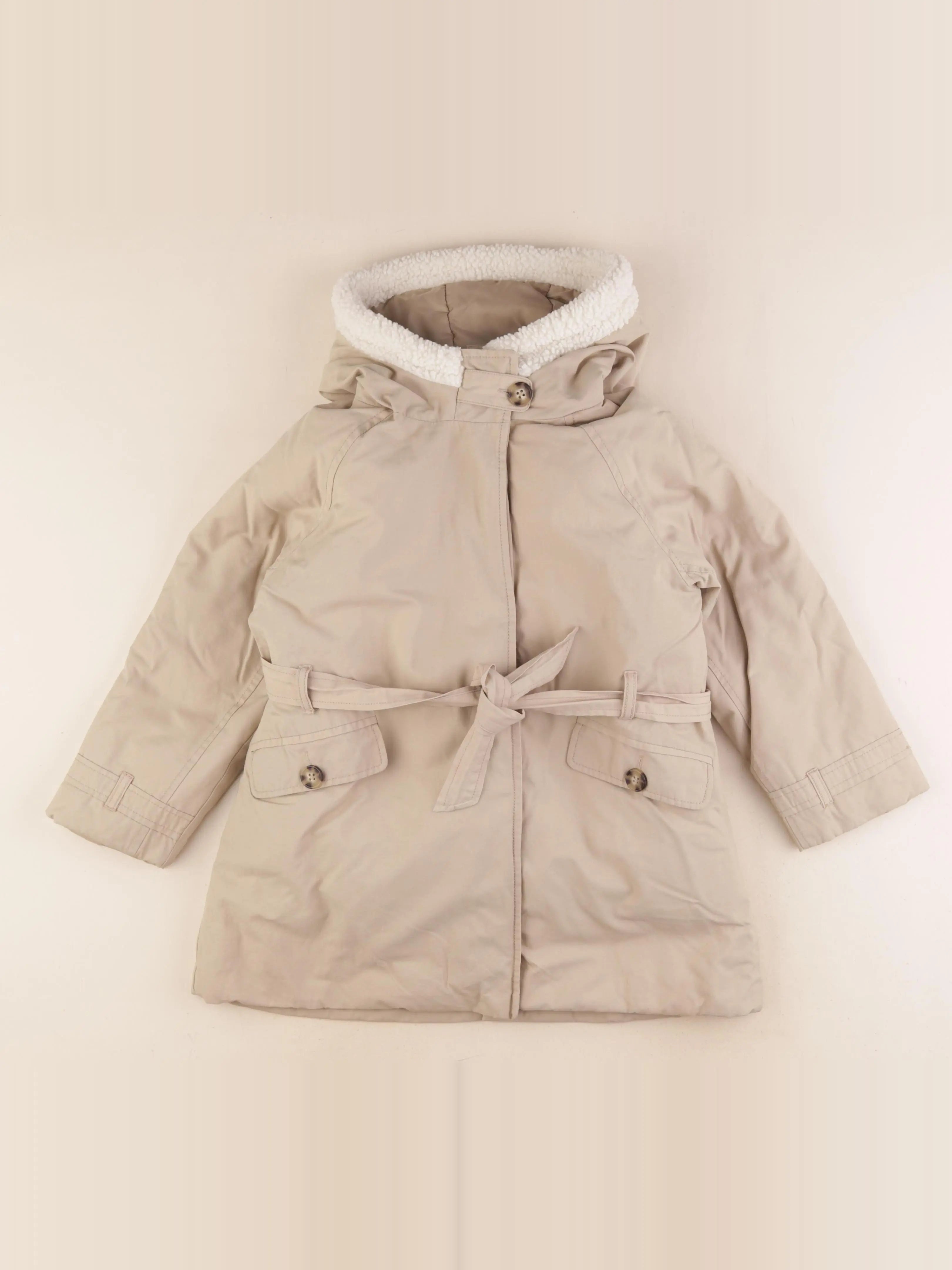 Vertbaudet - manteau beige - 8 ans
