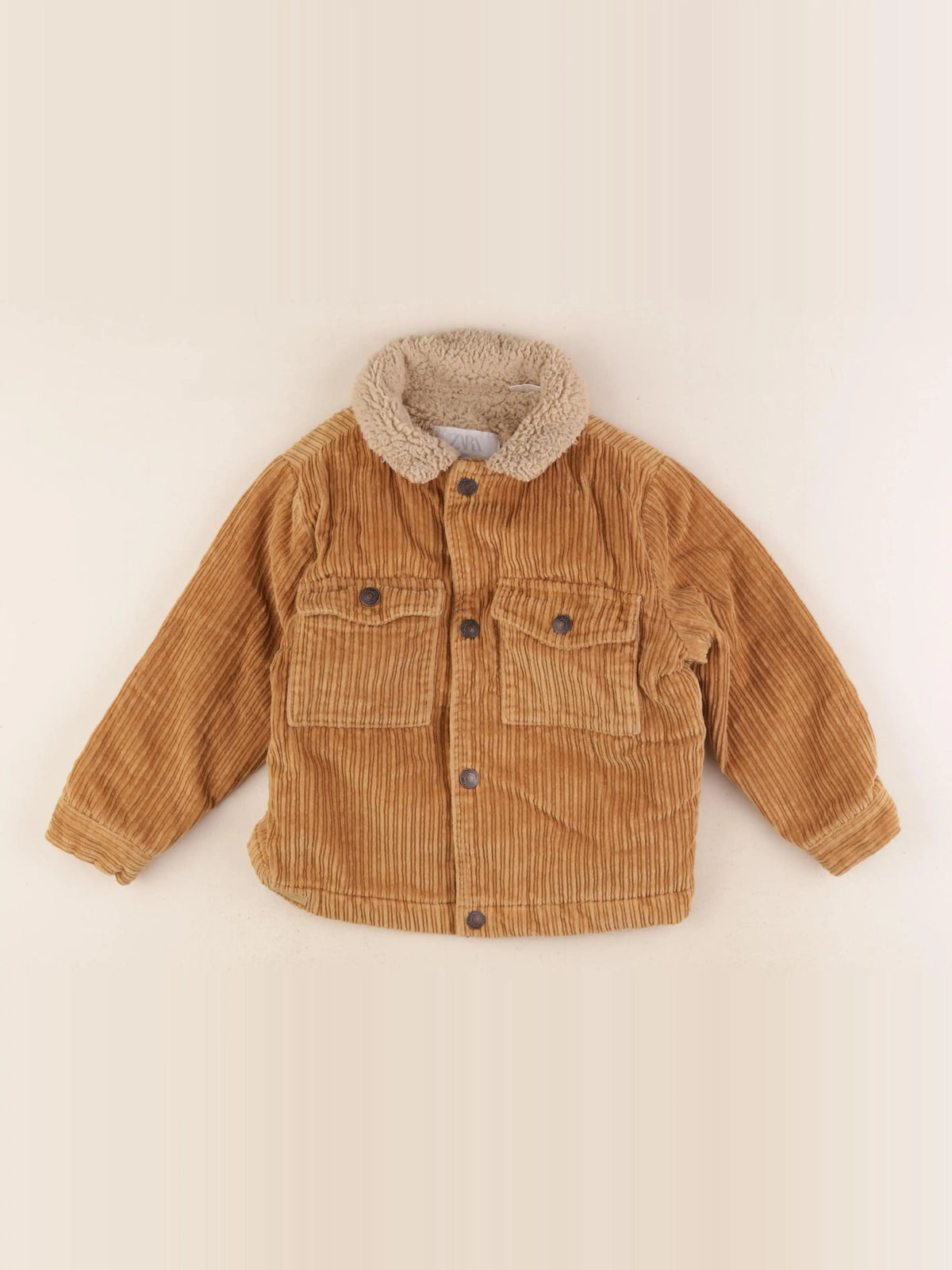 Zara - veste doublé marron - 3/4 ans