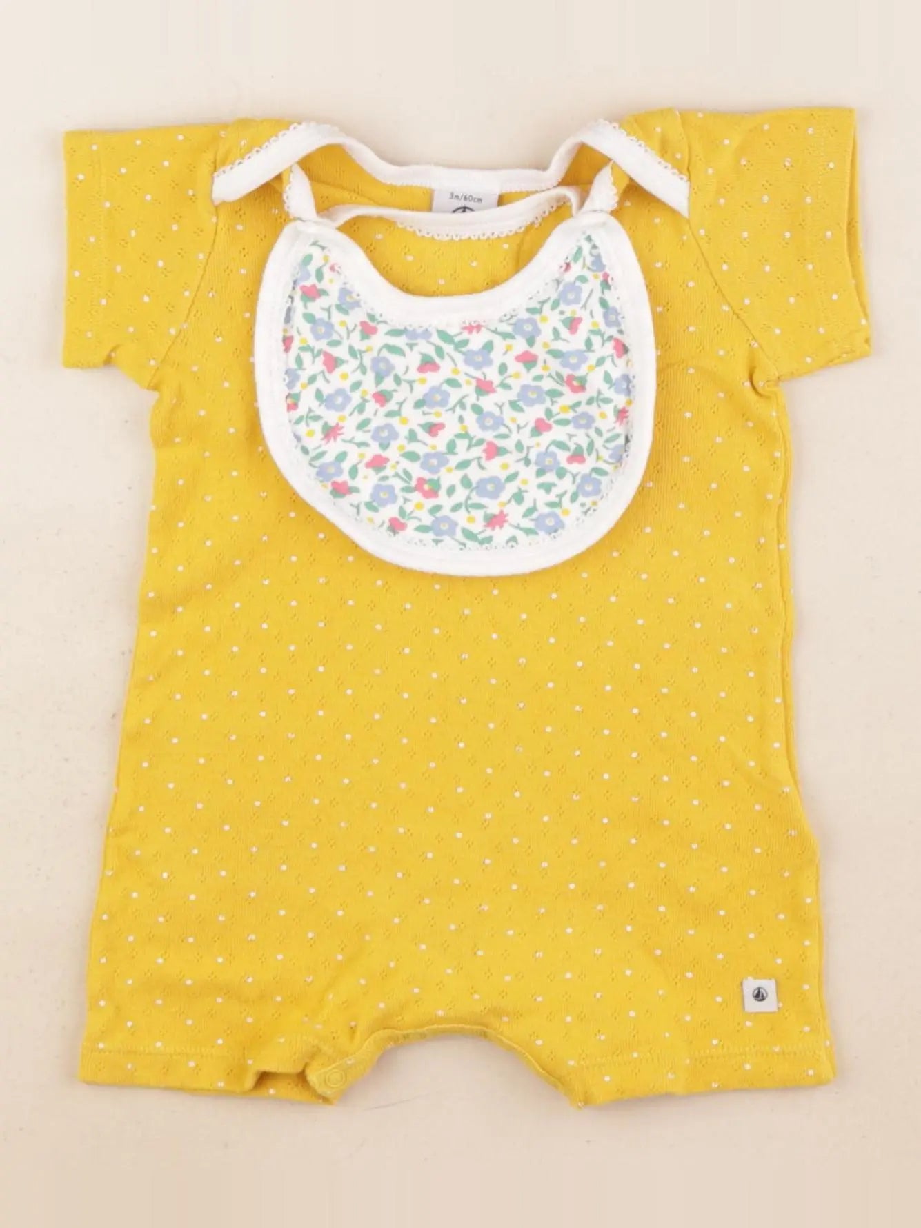 Petit Bateau - pyjama coton jaune - 3 mois