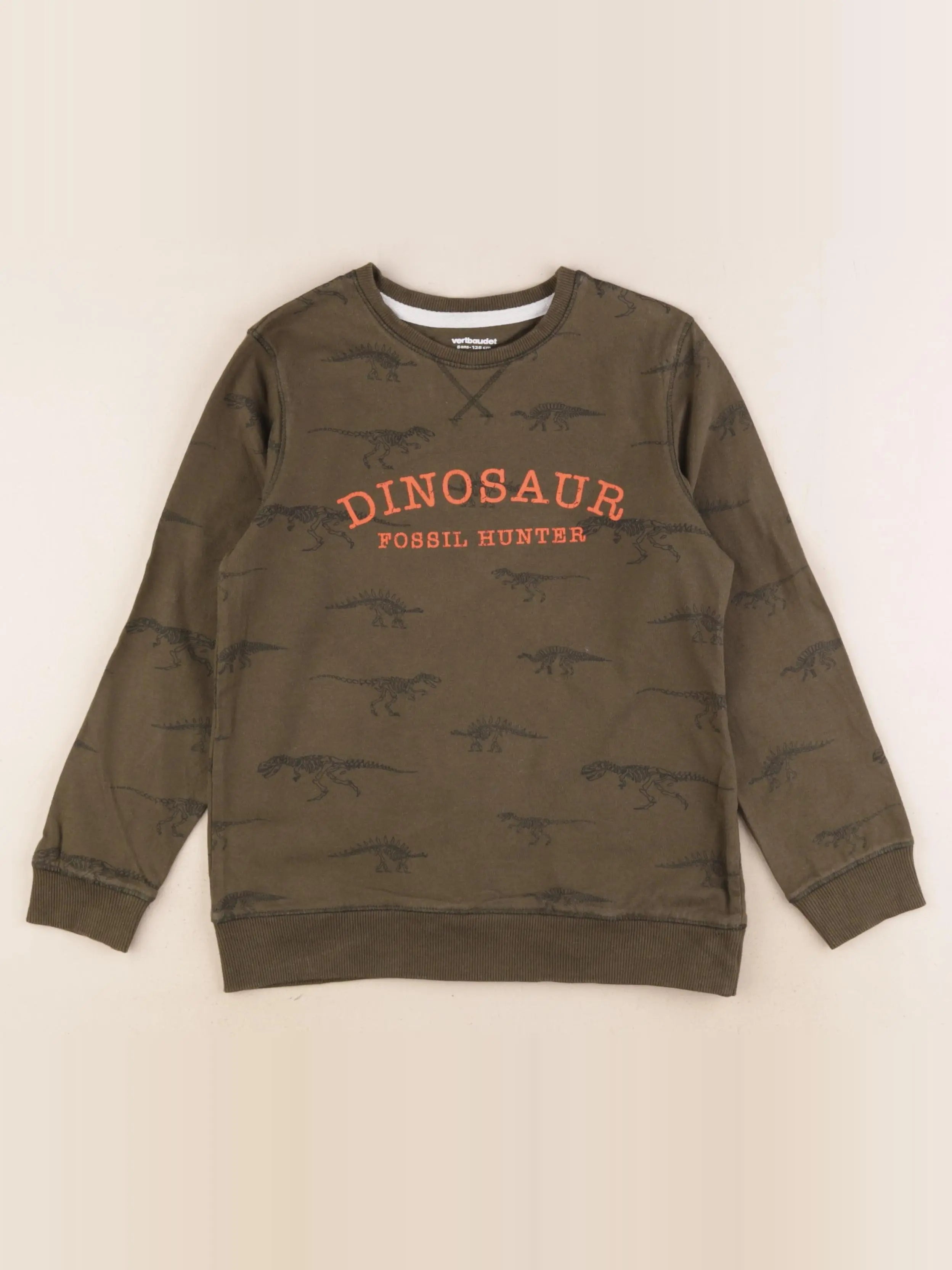 Vertbaudet - sweat vert - 8 ans