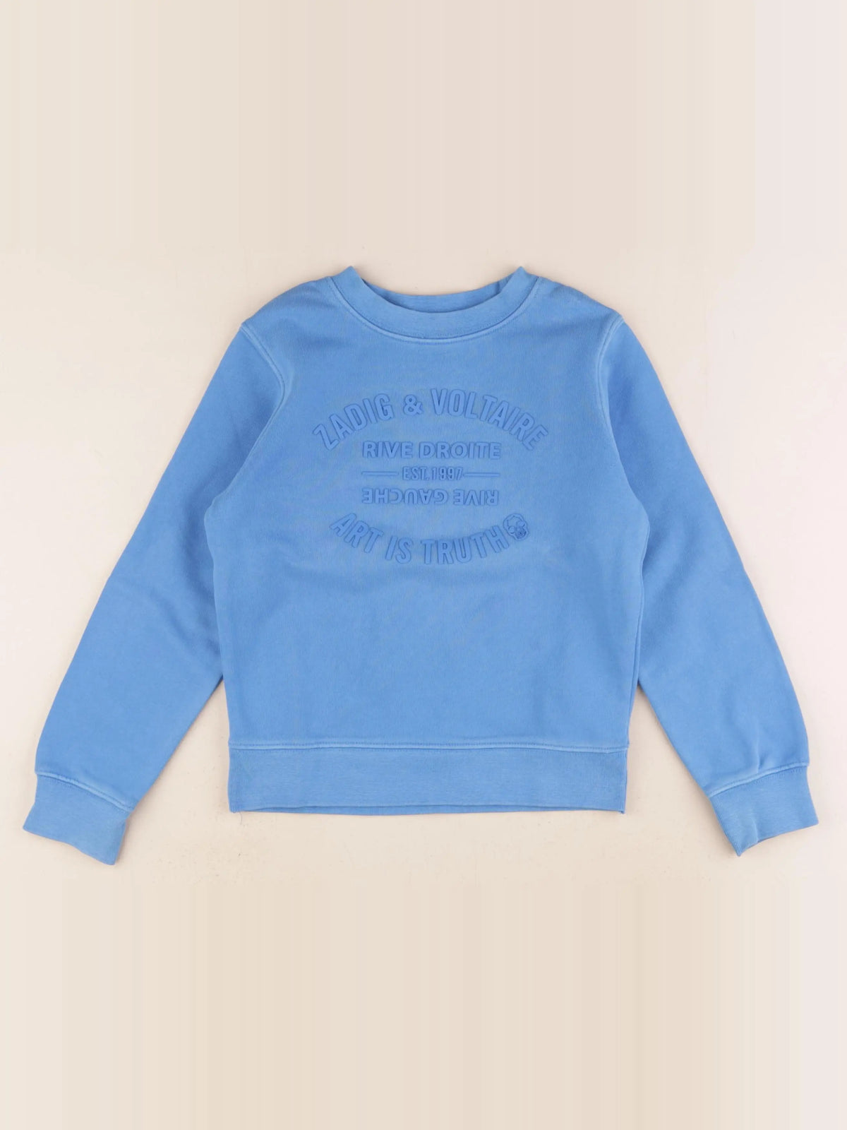 Zadig & Voltaire - sweat bleu - 6 ans