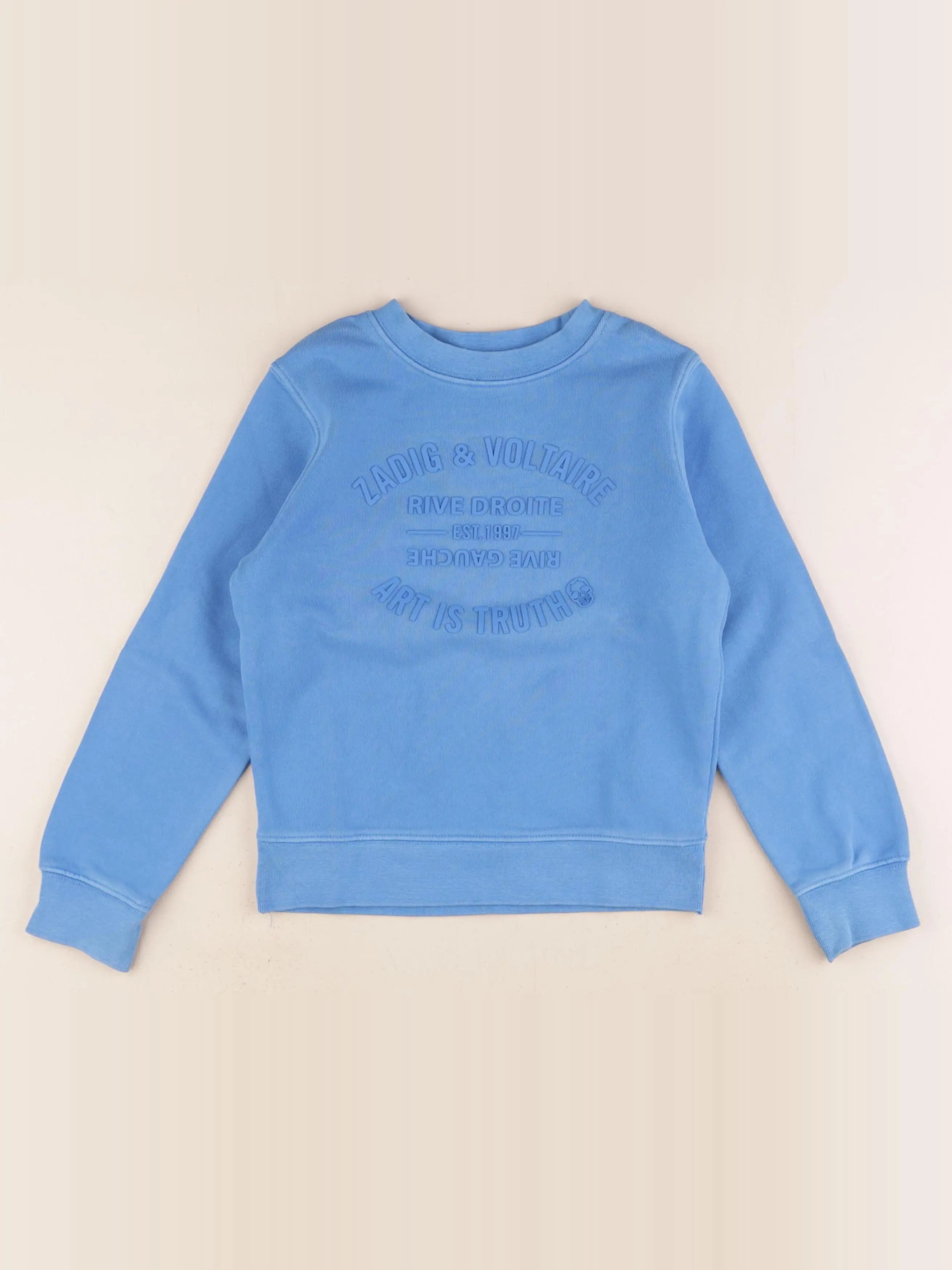Zadig & Voltaire - sweat bleu - 6 ans