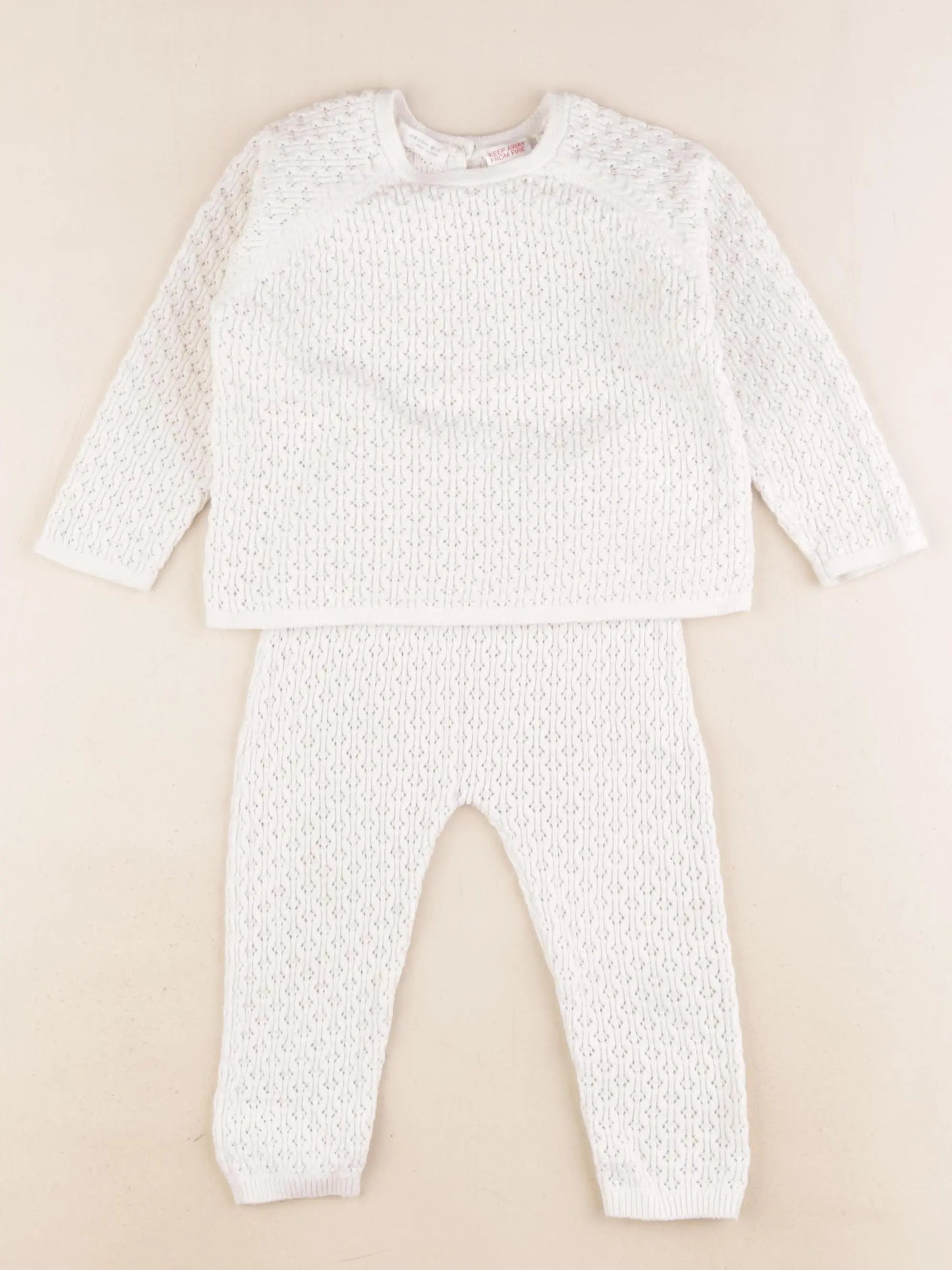 Zara - ensemble blanc - 12/18 mois