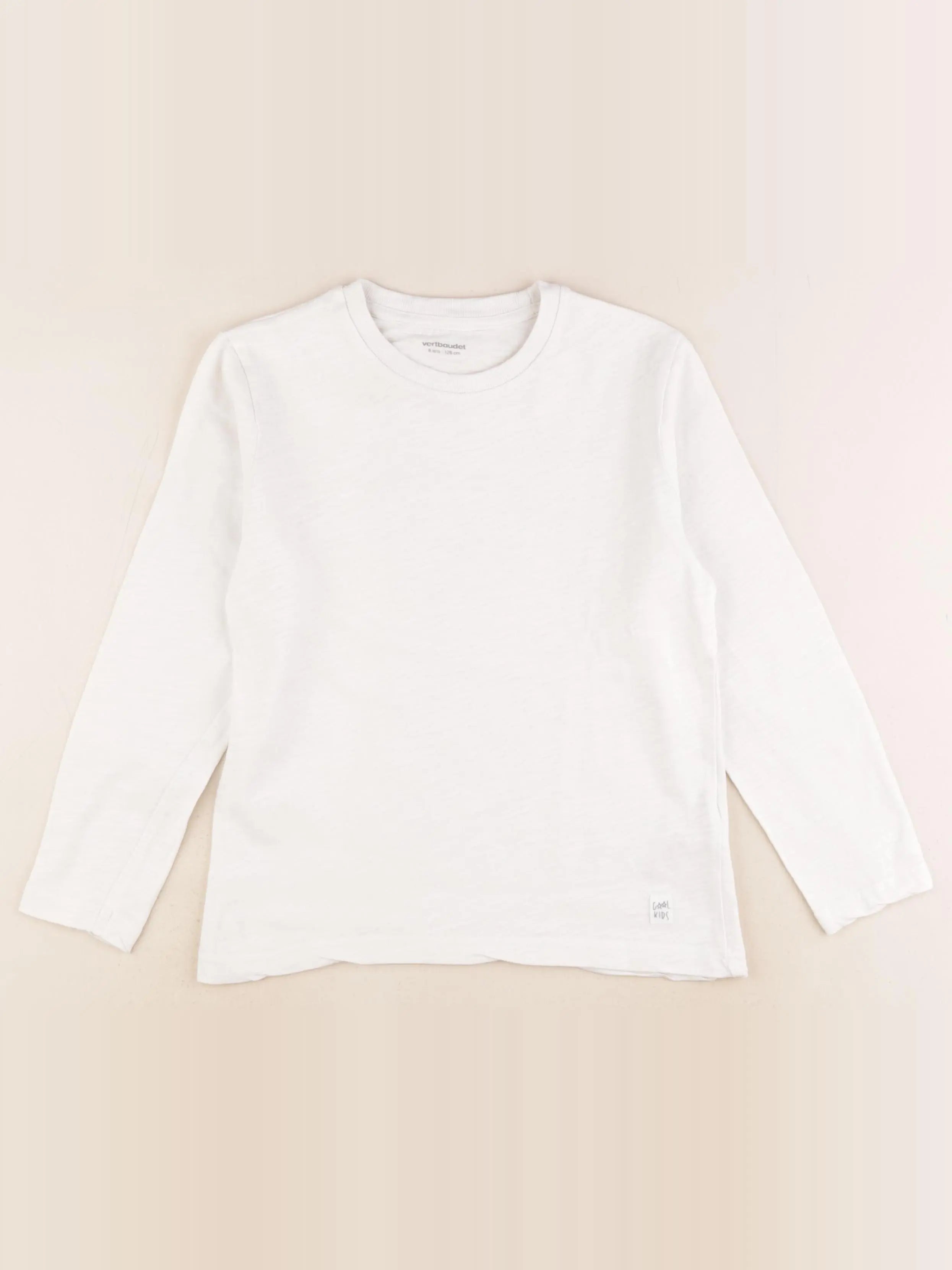 Vertbaudet - tee-shirt blanc - 8 ans