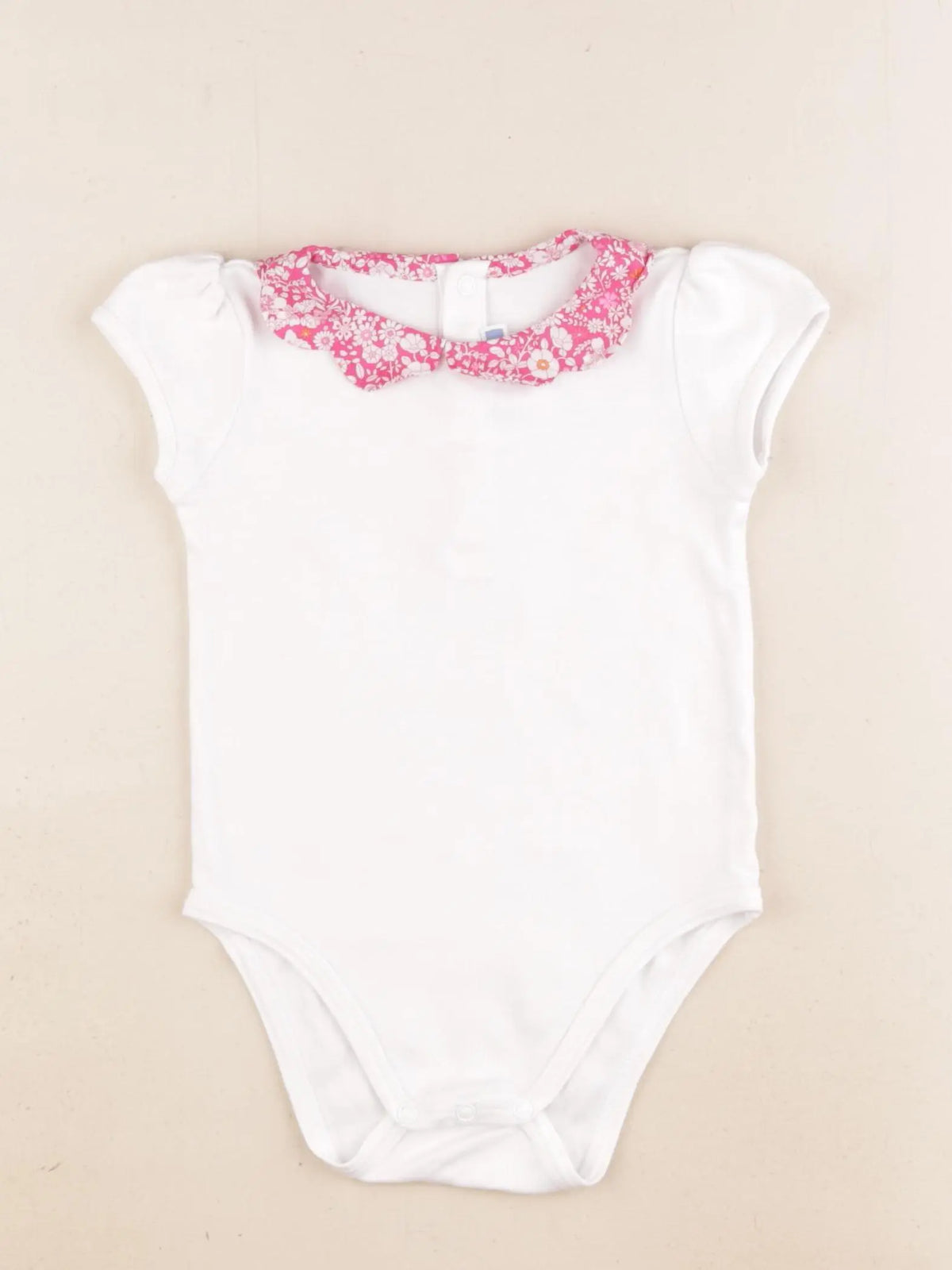 Jacadi - body liberty blanc, rose - 24 mois