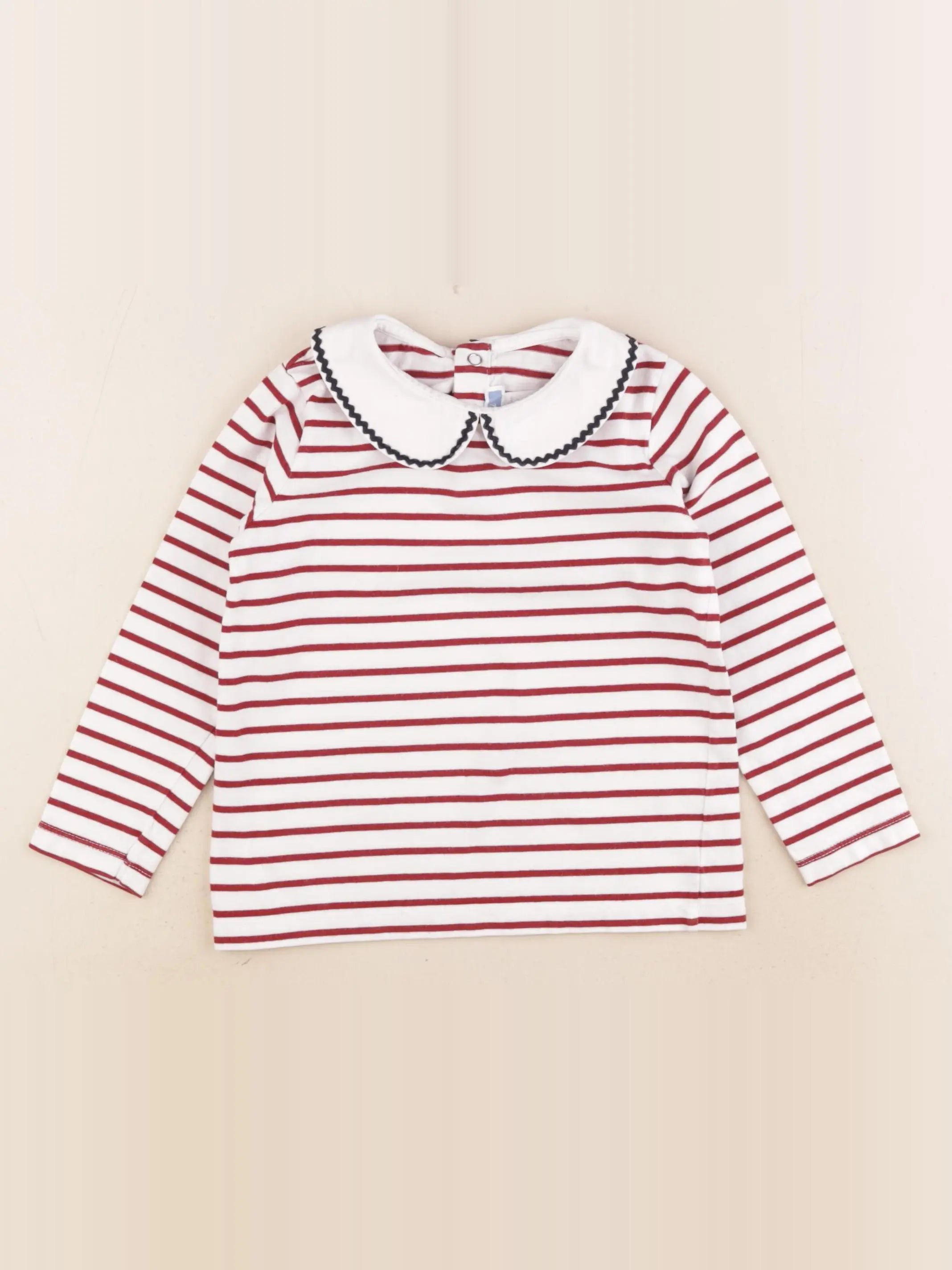 Jacadi - tee-shirt rouge, blanc - 4 ans