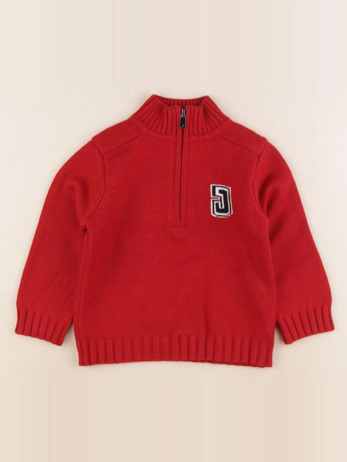 Jacadi - pull rouge - 36 mois