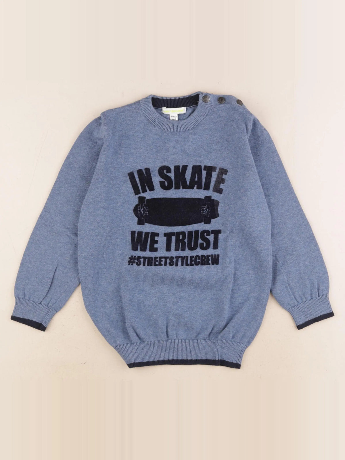 Vertbaudet - pull bleu - 8 ans