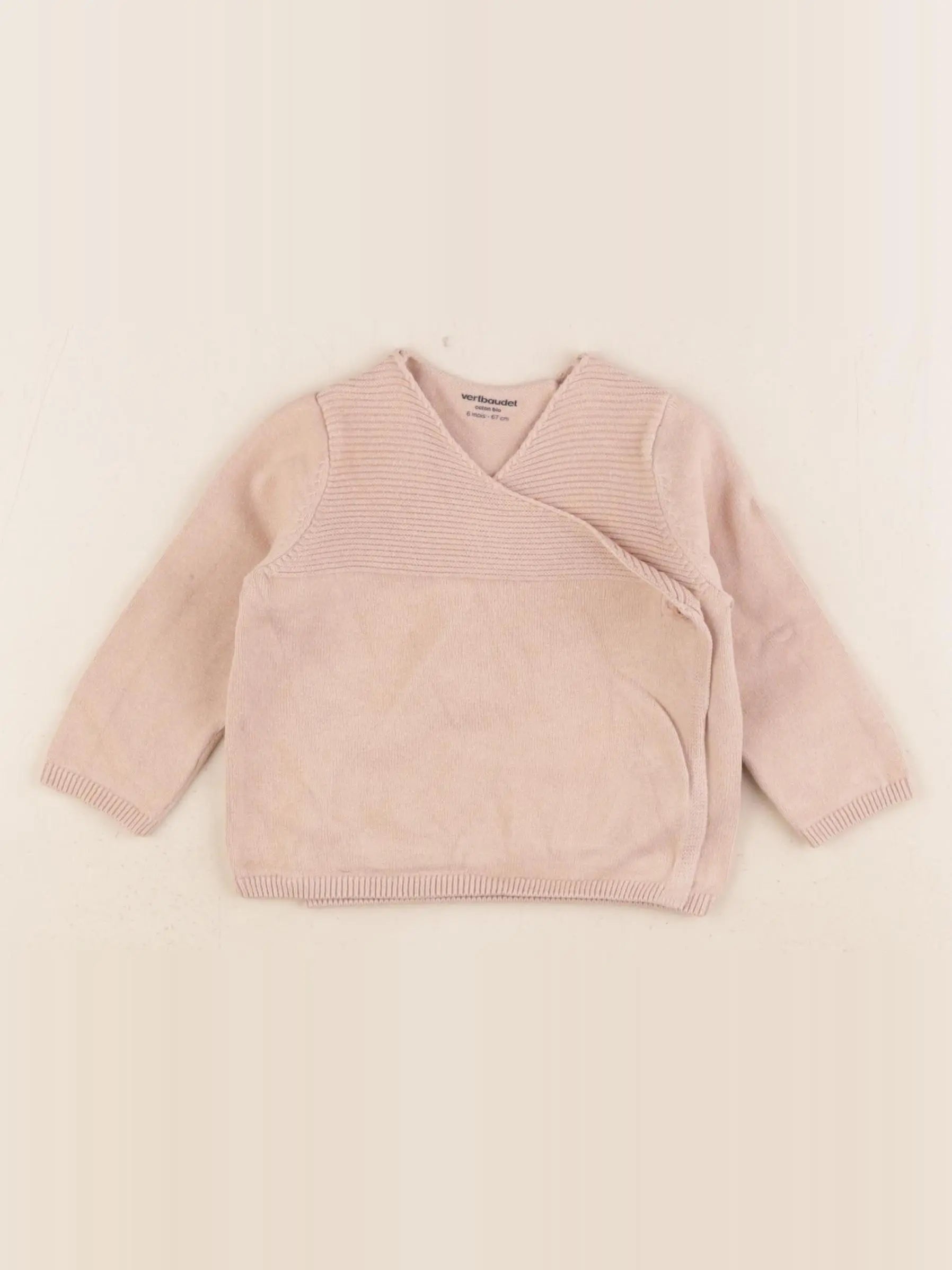 Vertbaudet - pull marron - 6 mois
