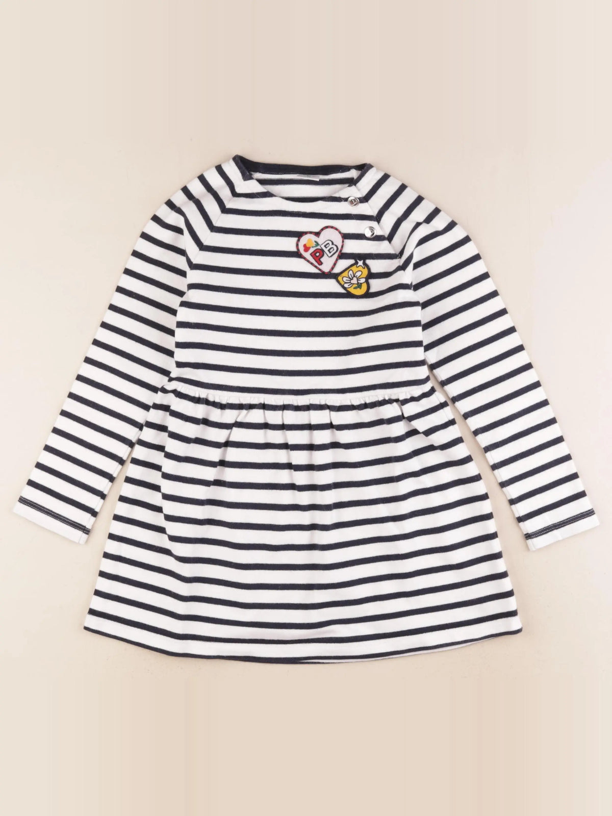 Petit Bateau - robe blanc, bleu - 6 ans