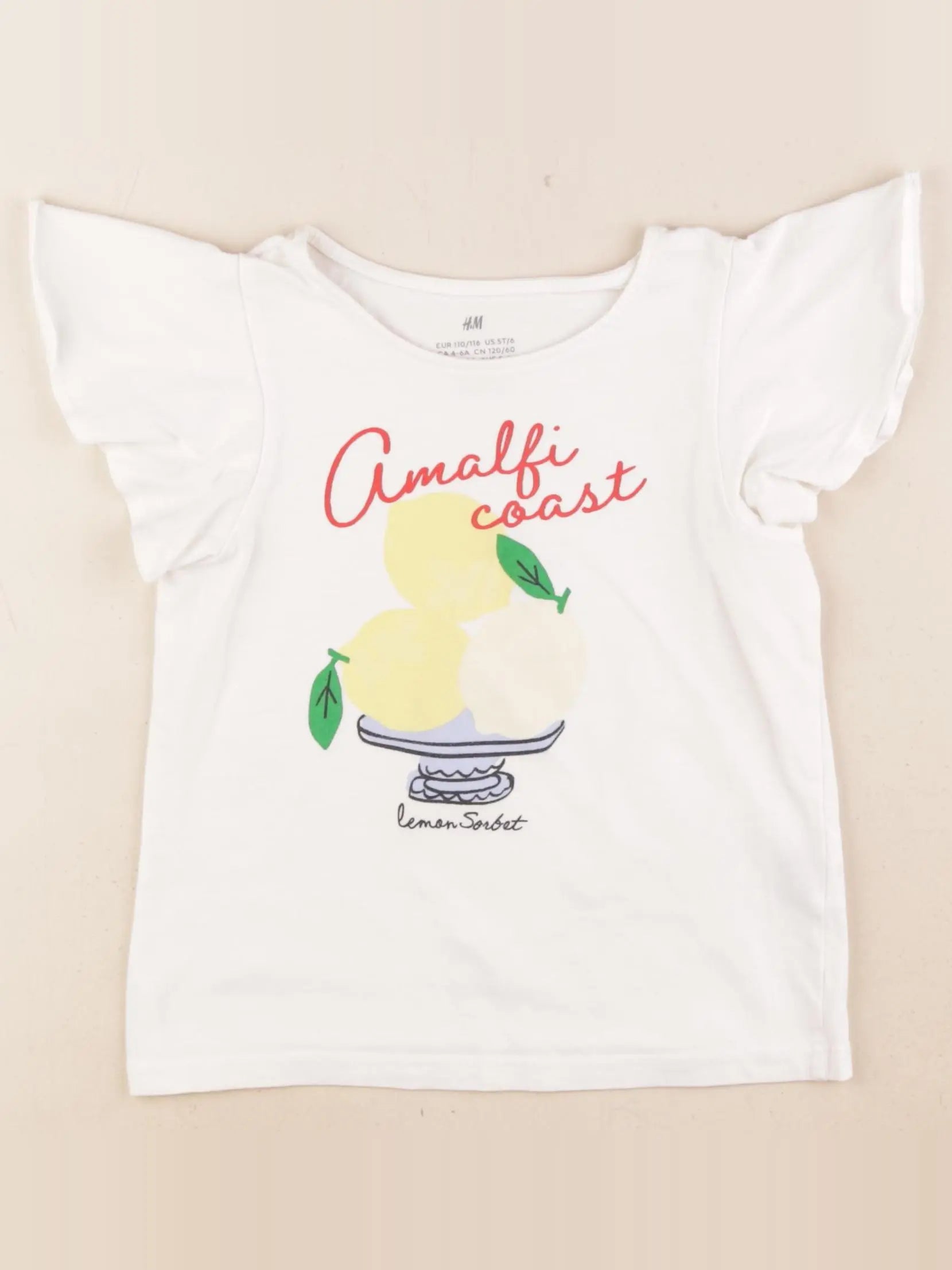 H&M - tee-shirt blanc - 5/6 ans