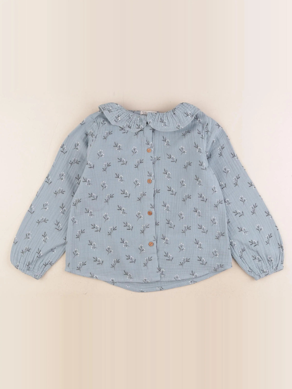 Little Cigogne - blouse bleu - 6 ans