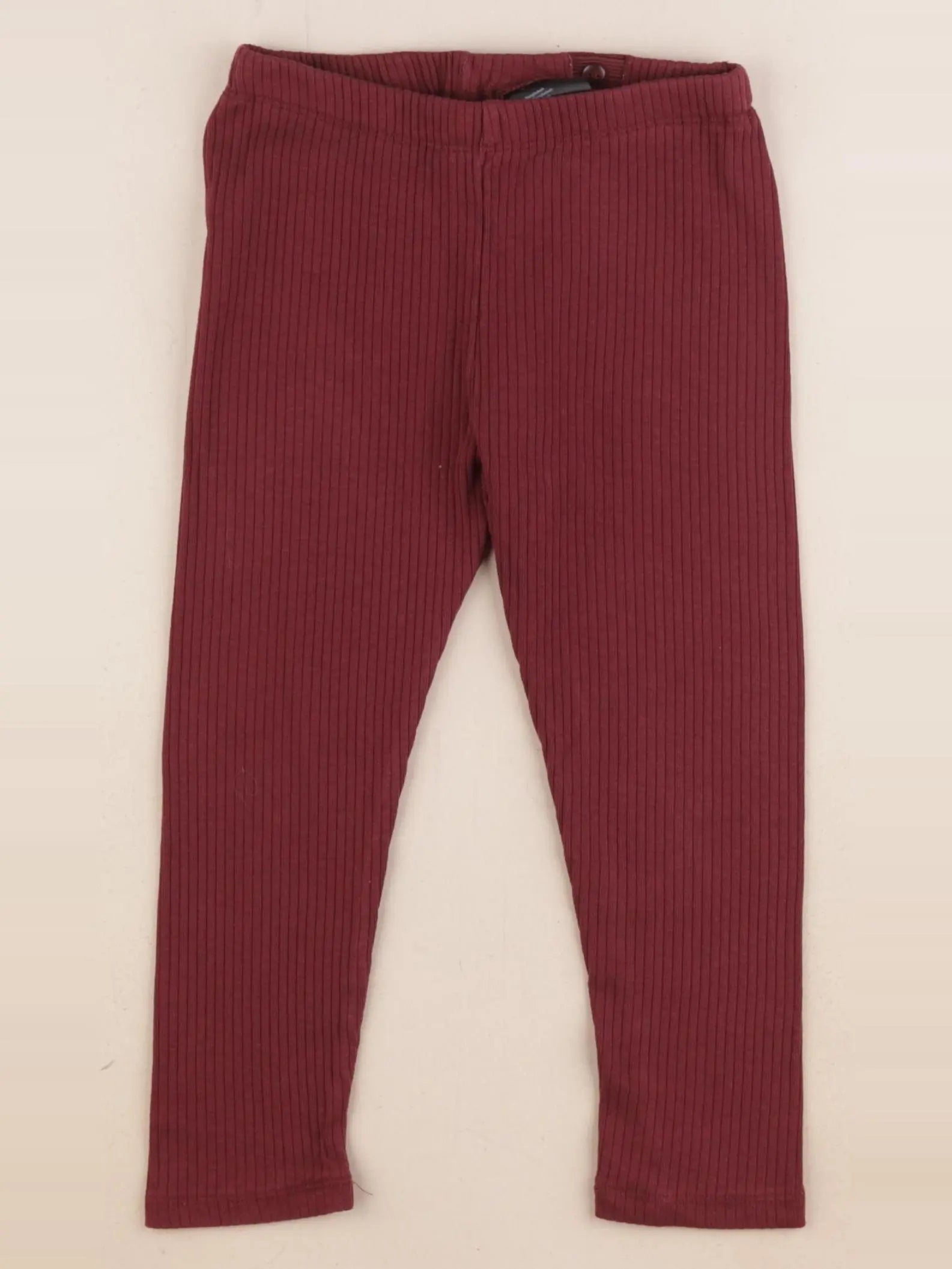 H&M - legging rouge - 3/4 ans