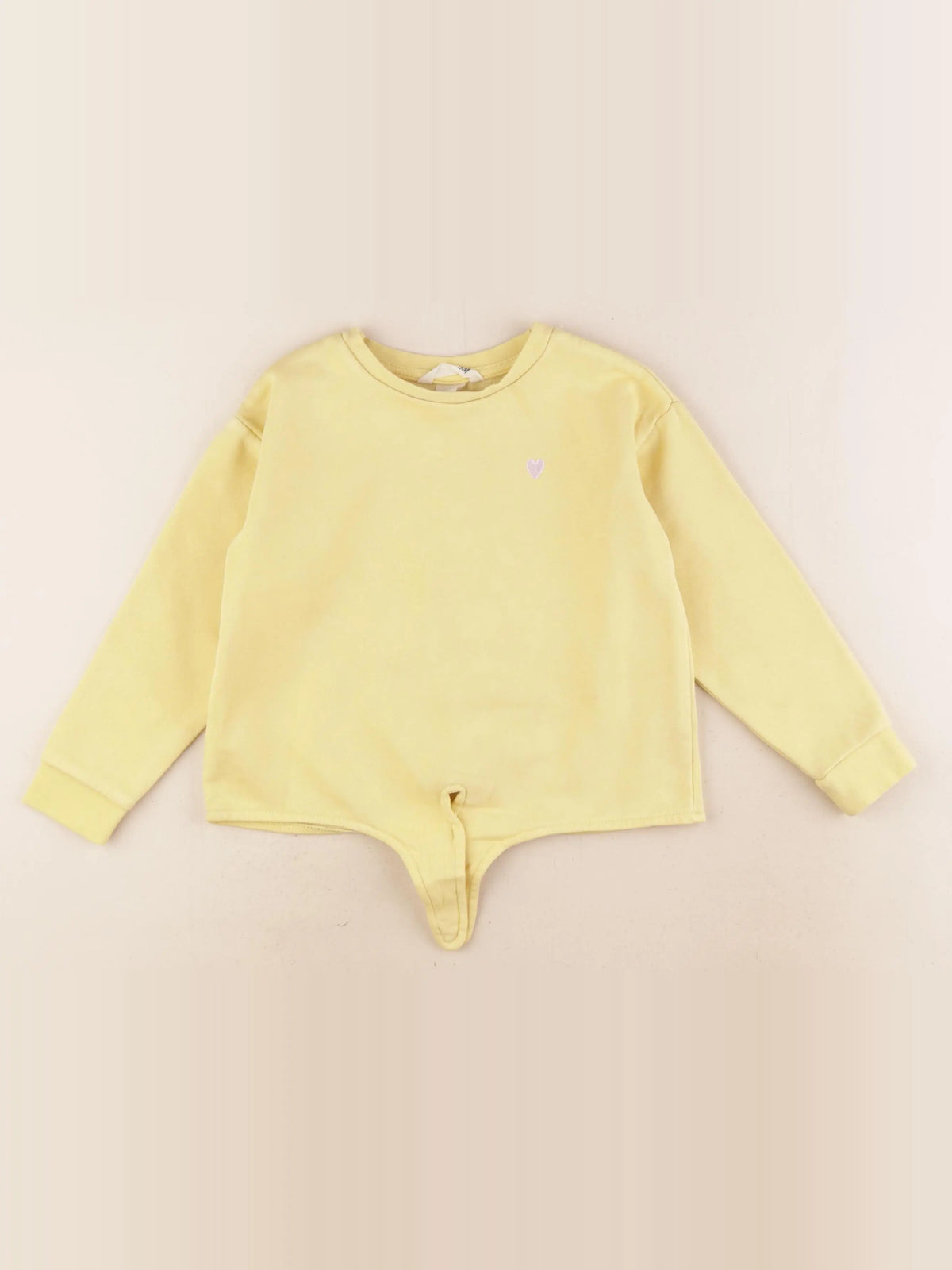 H&M - sweat jaune - 3/4 ans