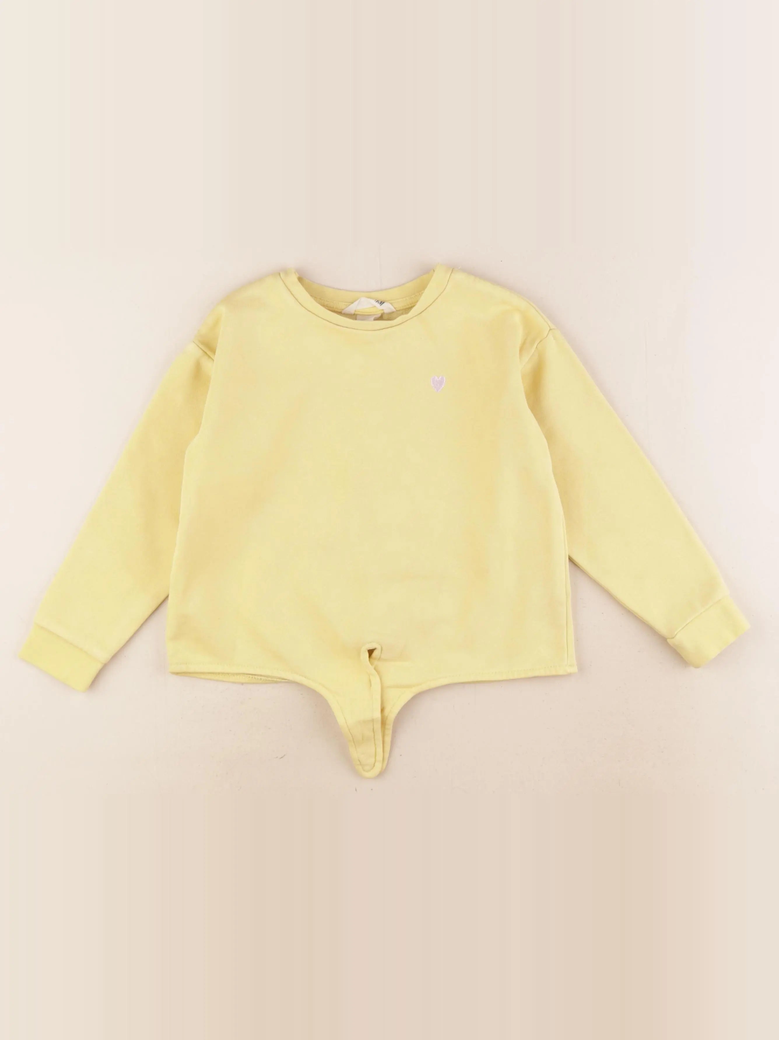 H&M - sweat jaune - 3/4 ans