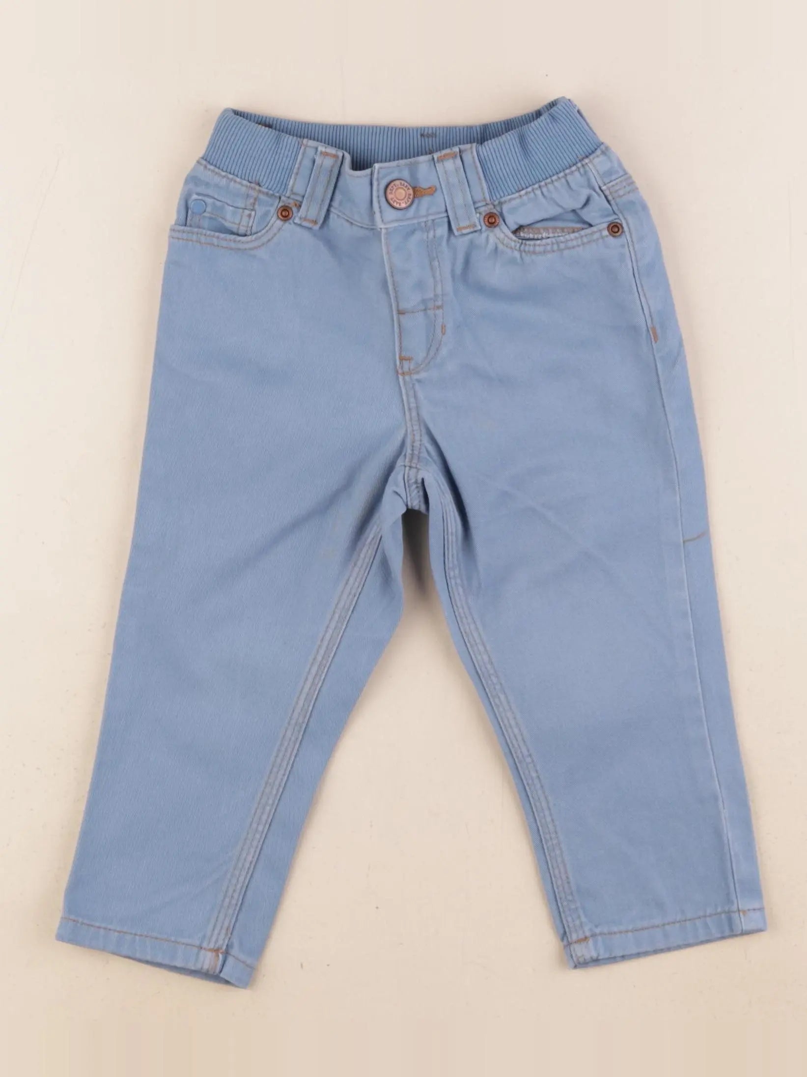 H&M - jean bleu - 9/12 mois
