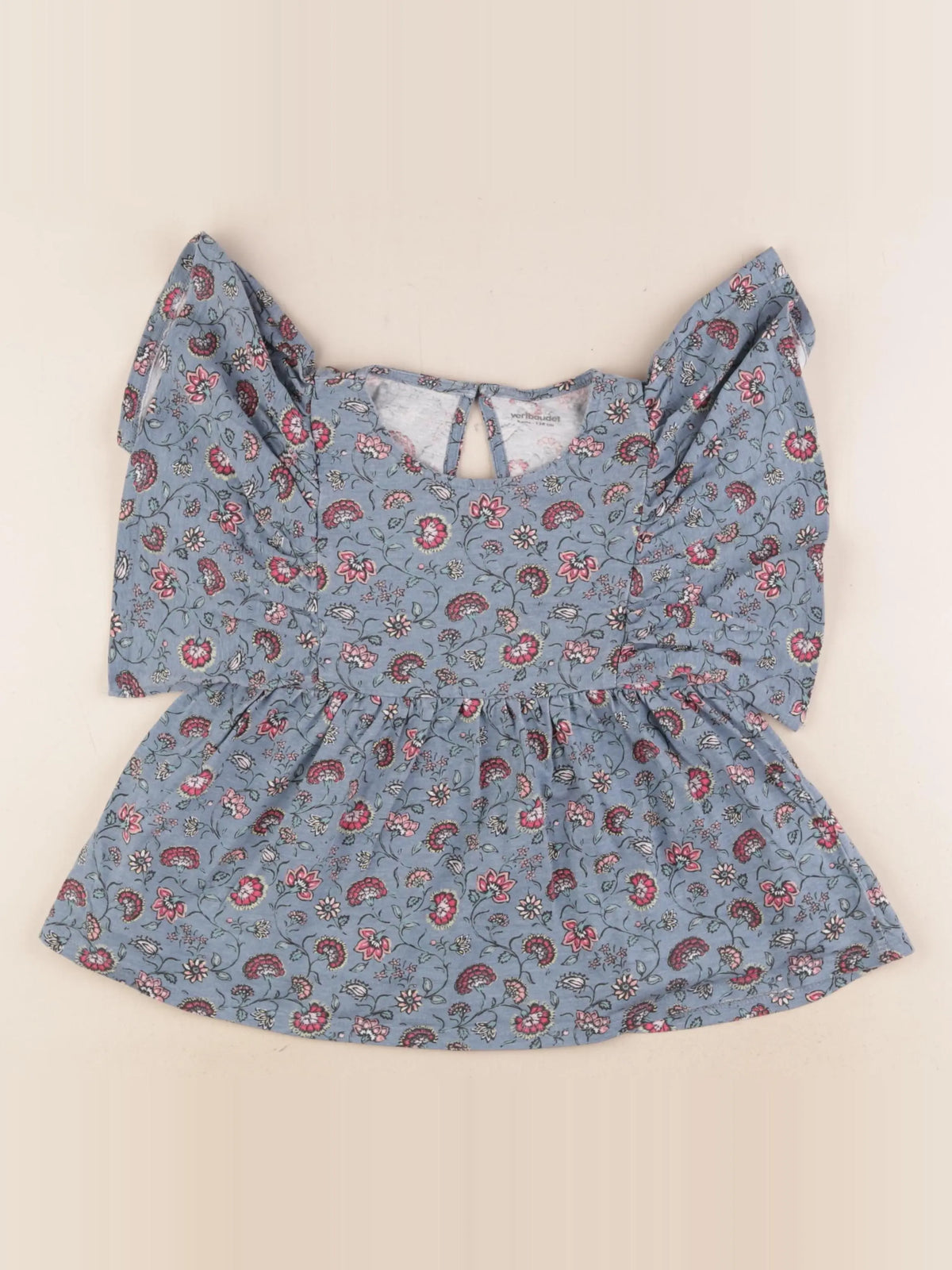 Vertbaudet - tee-shirt bleu - 8 ans
