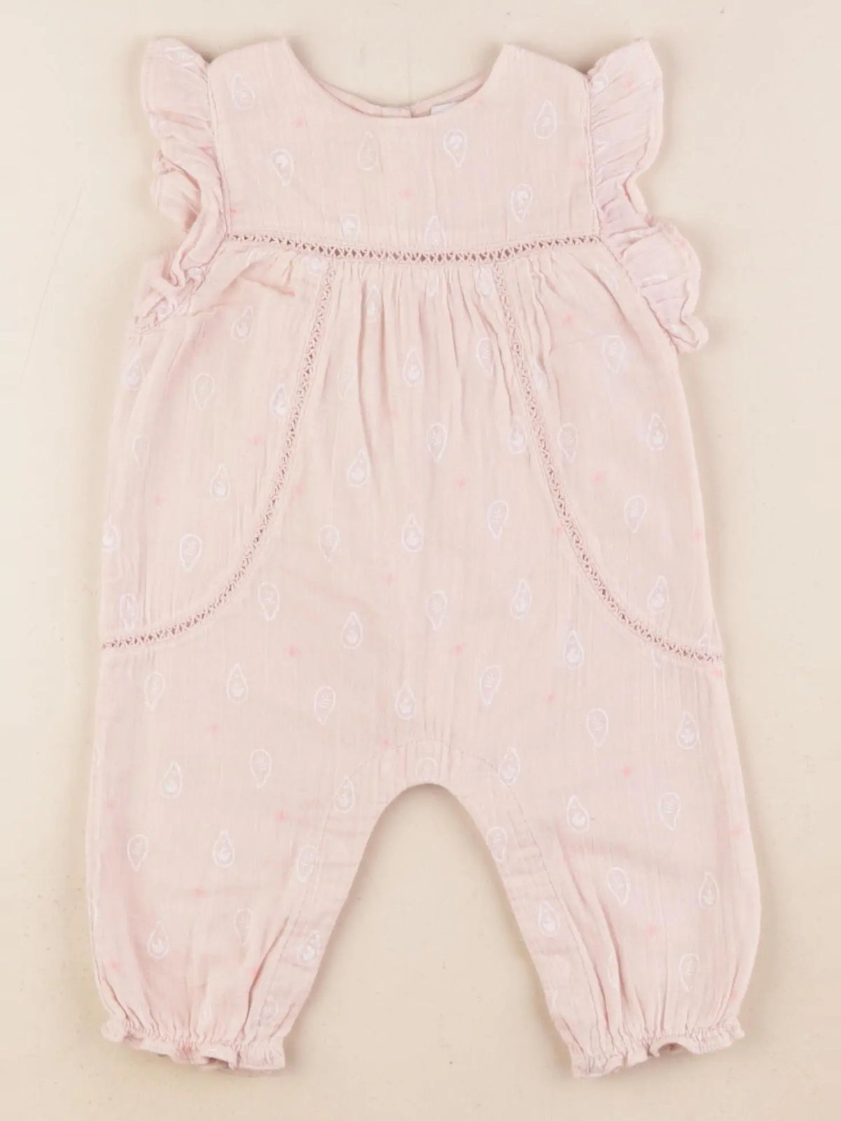 Vertbaudet - combinaison rose - 3 mois