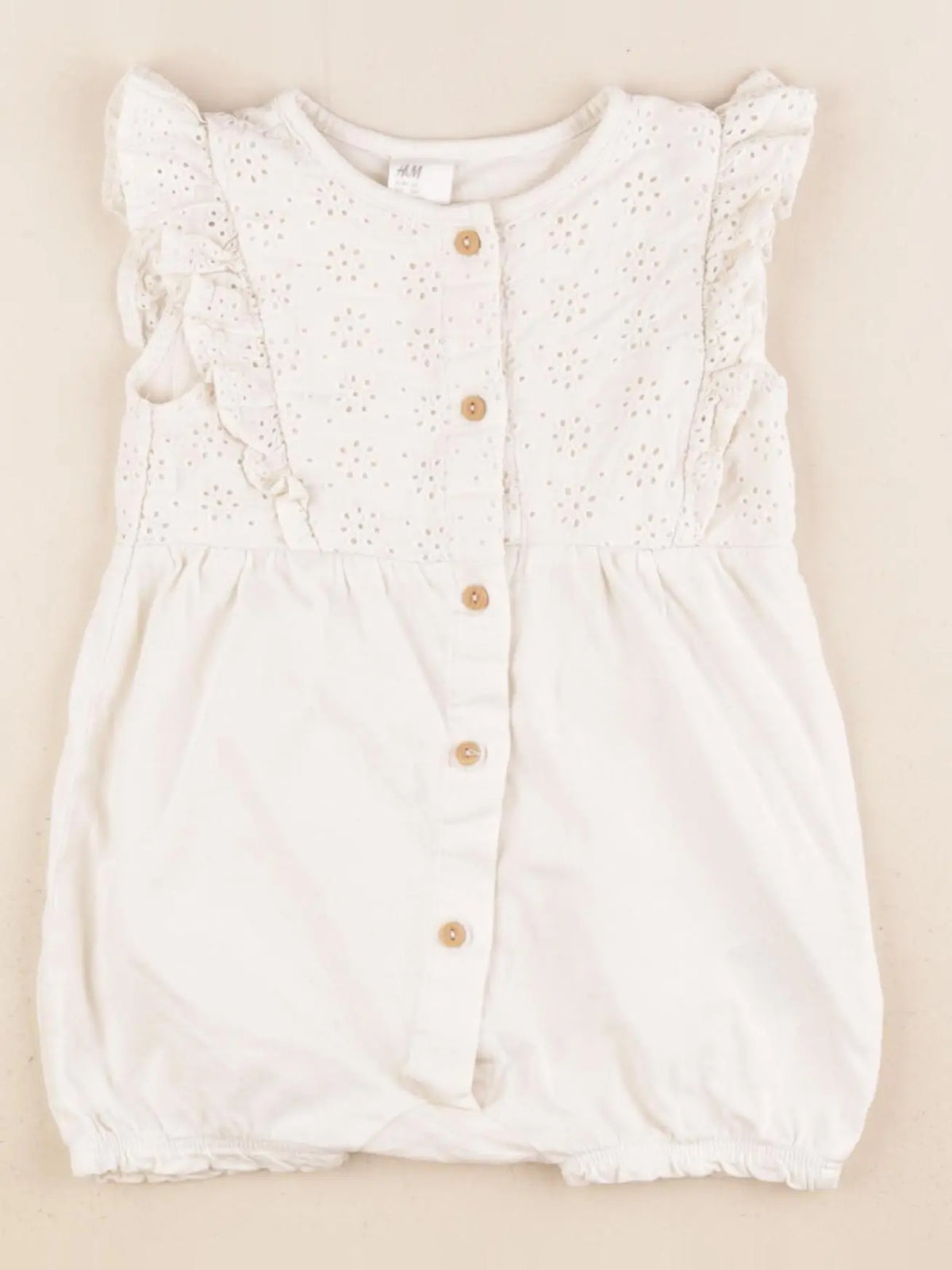 H&M - combinaison beige - 4/6 mois